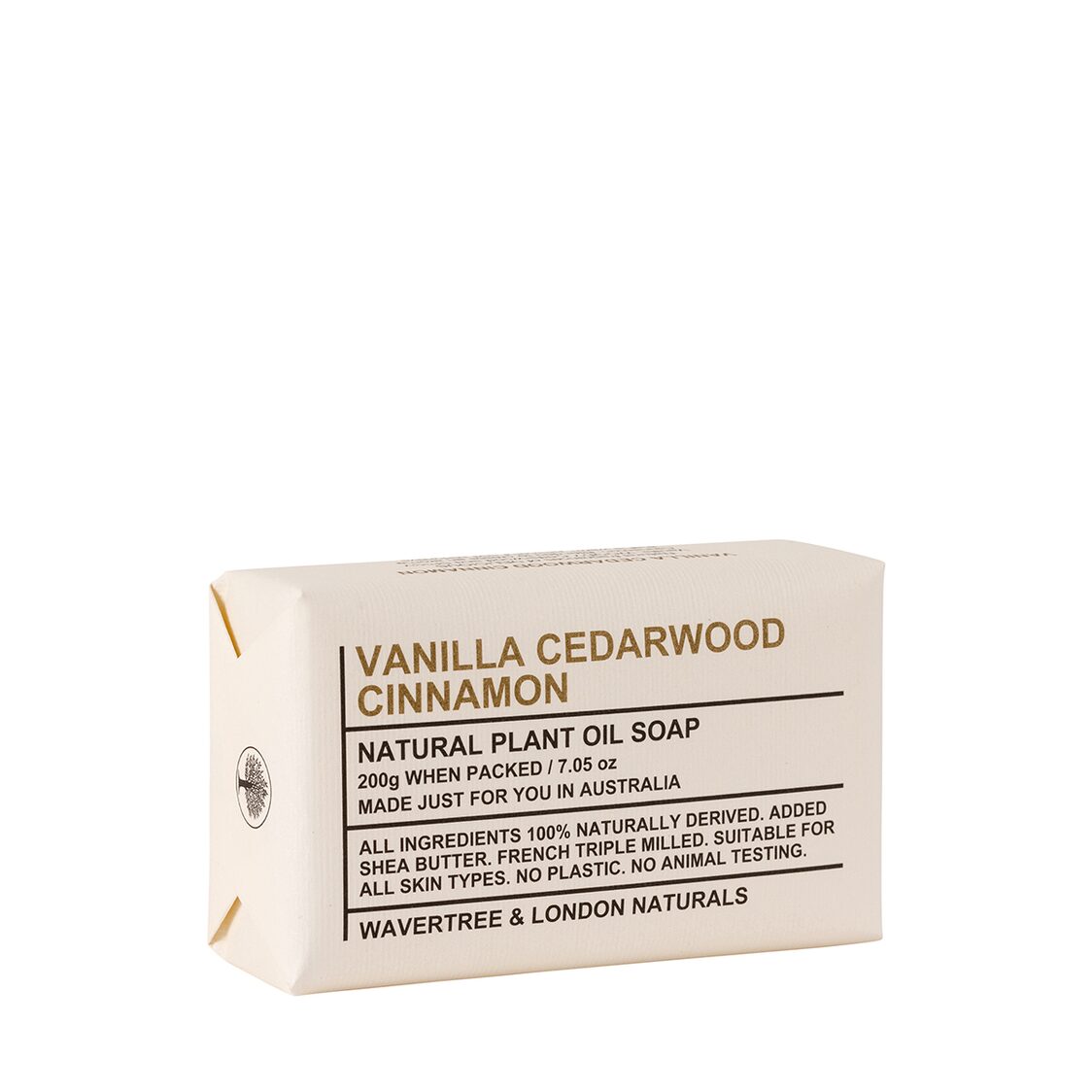 Wavertree & London Vanilla Cedarwood Soap Bar 200g
