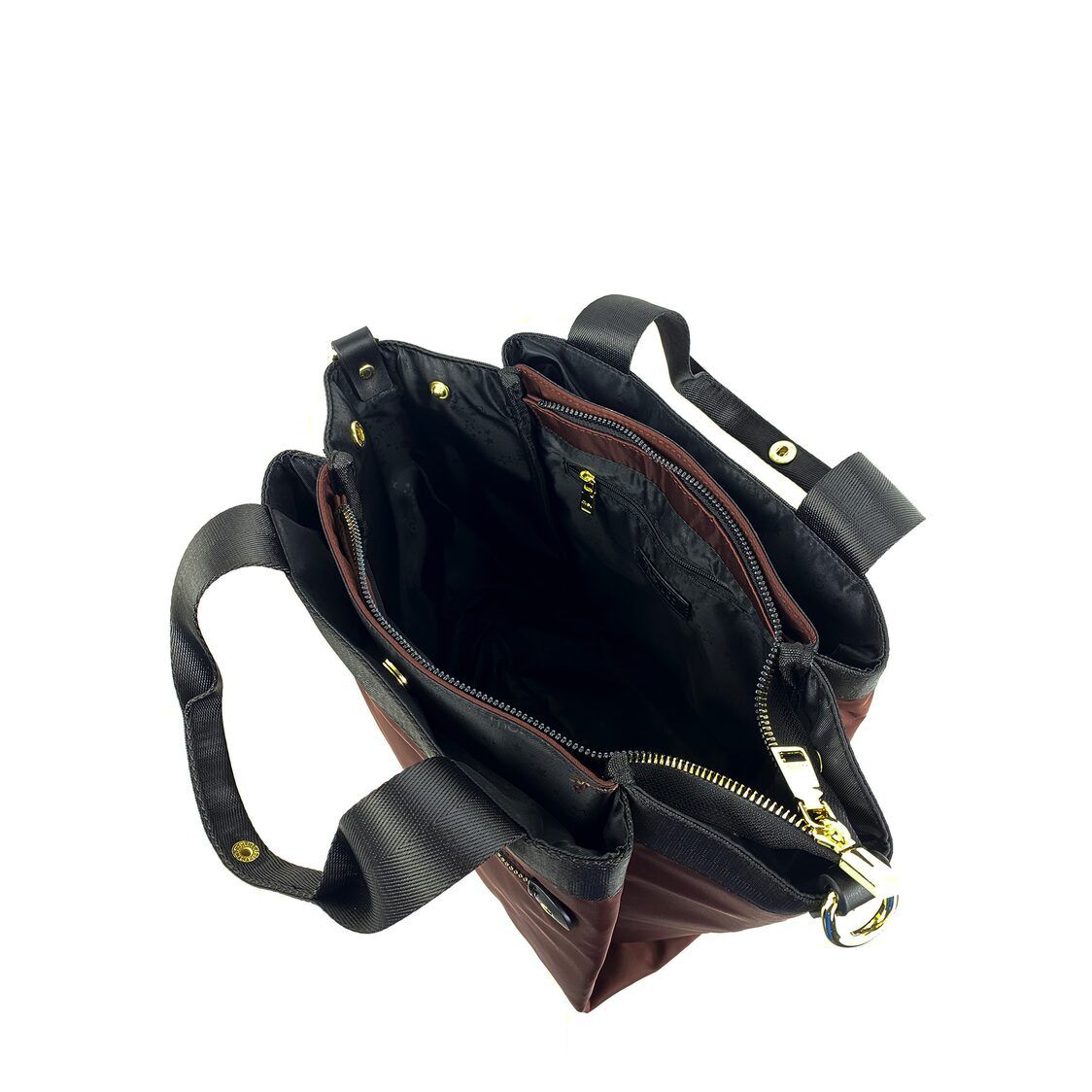 Mel&Co Nylon Satchel Top Handle With Font Zip Pocket