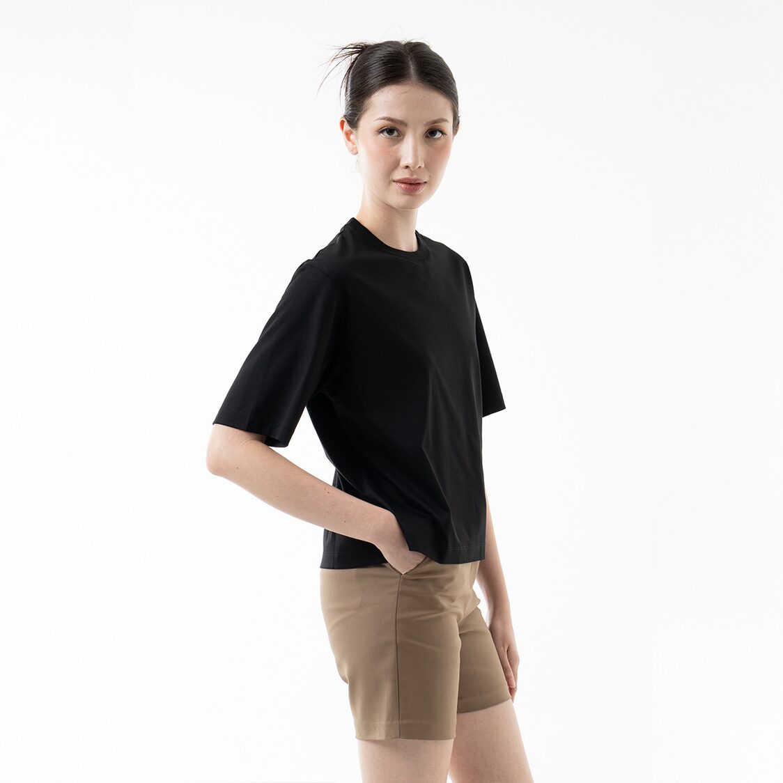 K/Woods Essential Boxy Tee in Black