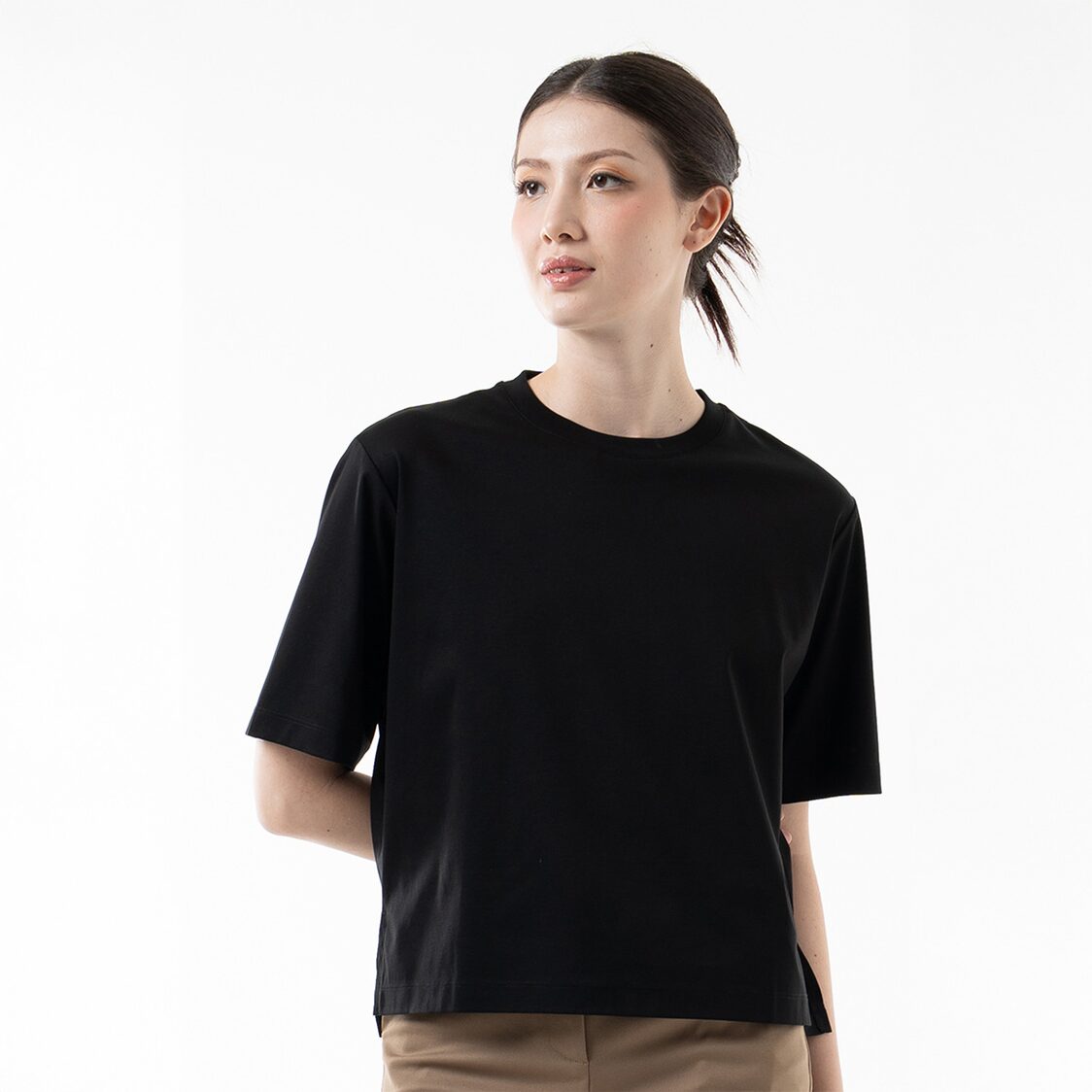 K/Woods Essential Boxy Tee in Black