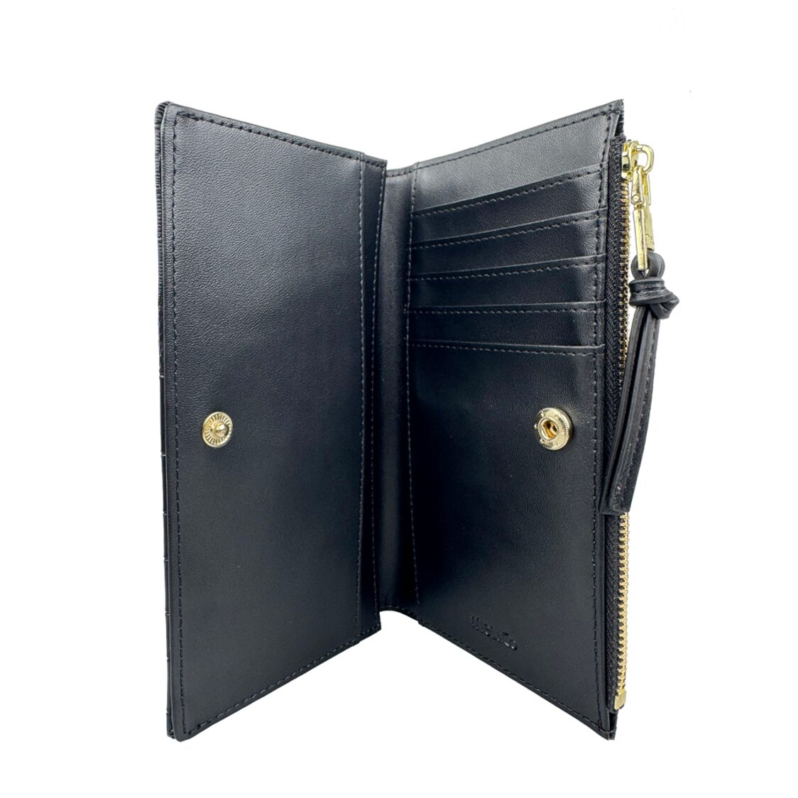 Mel&Co Croco Bi-Fold Snap Long Wallet