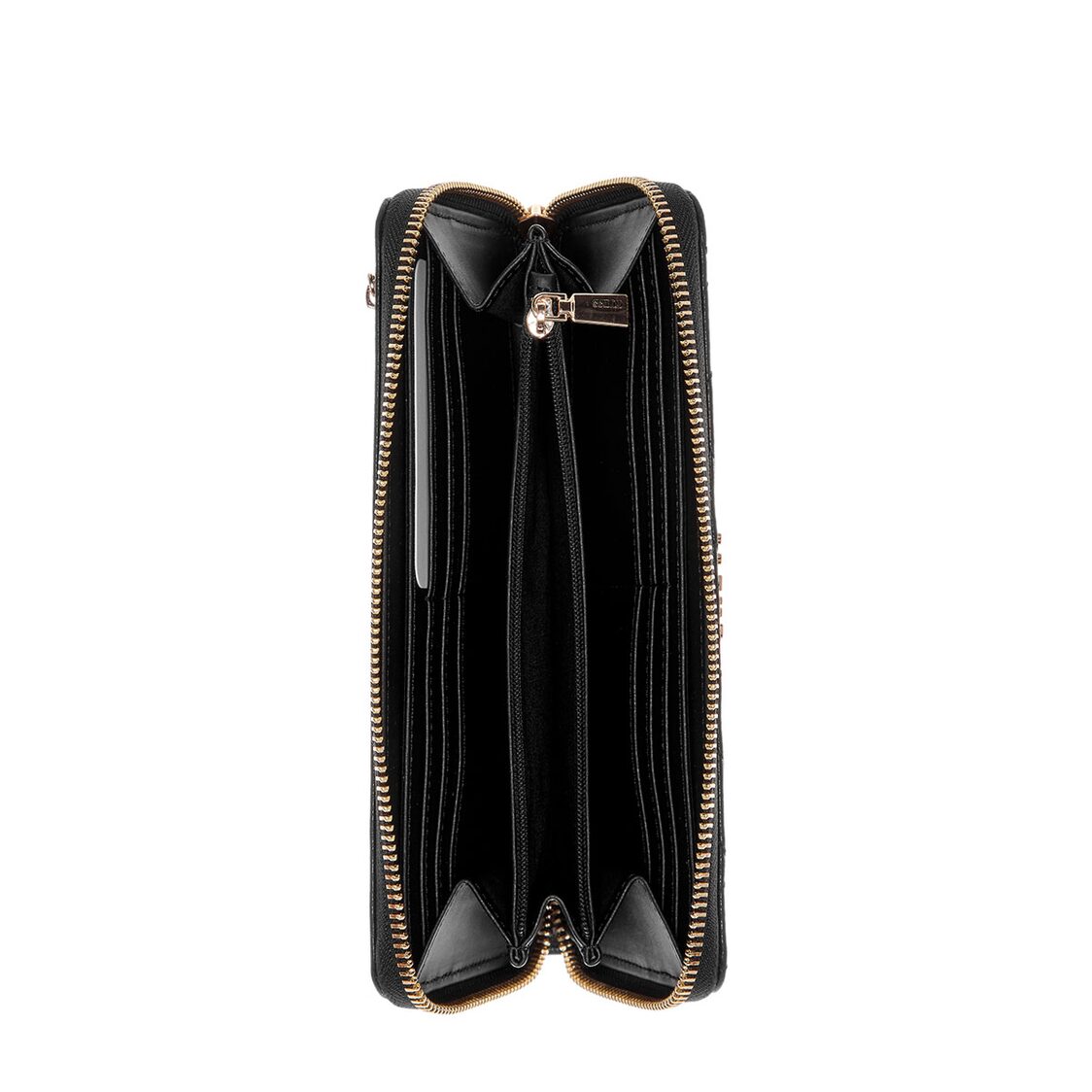 Guess Laurel Ii Slg Large Zip Around,Coal Logo