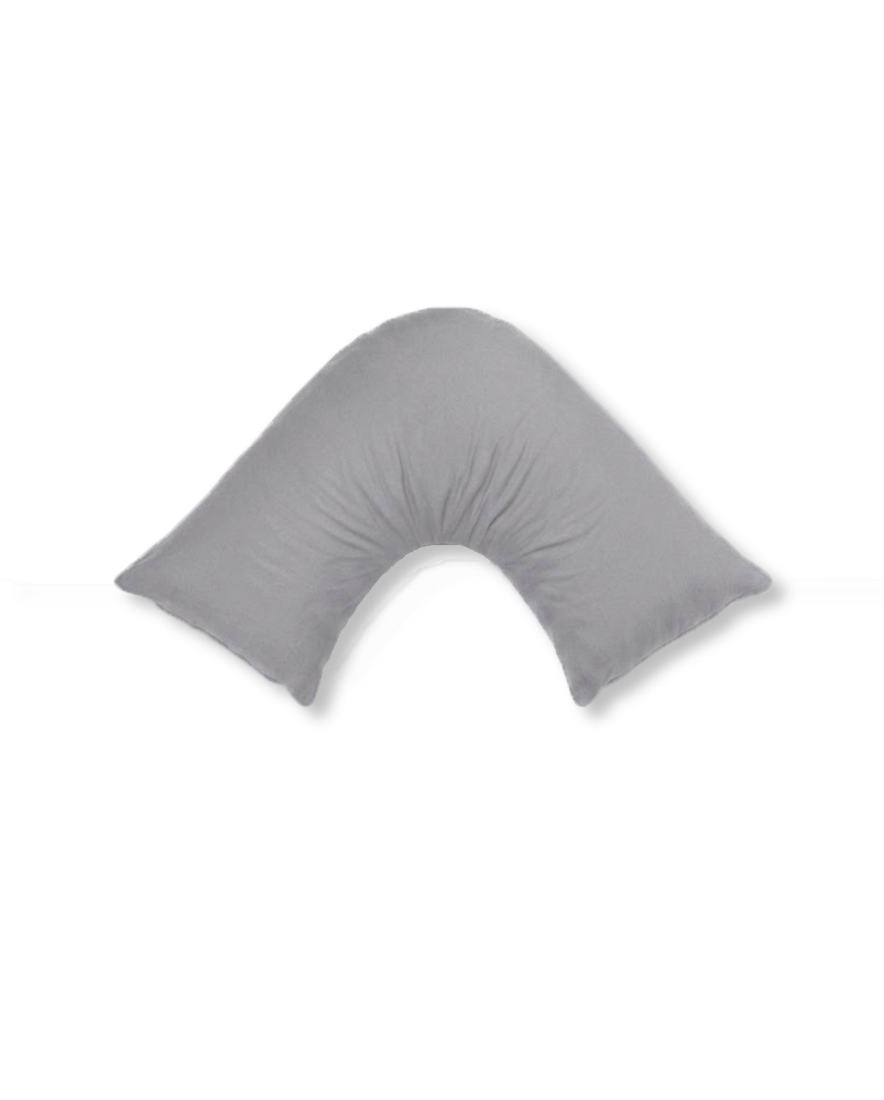 Rapee CUDDLE U™ V-Shape Pillow & Microfibre Cover Set – 75 x 75 cm – Light Grey