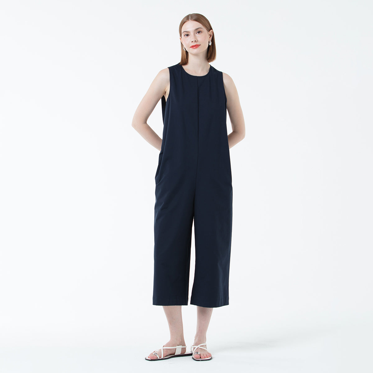 K/Woods Wideleg Jumpsuit - Navy