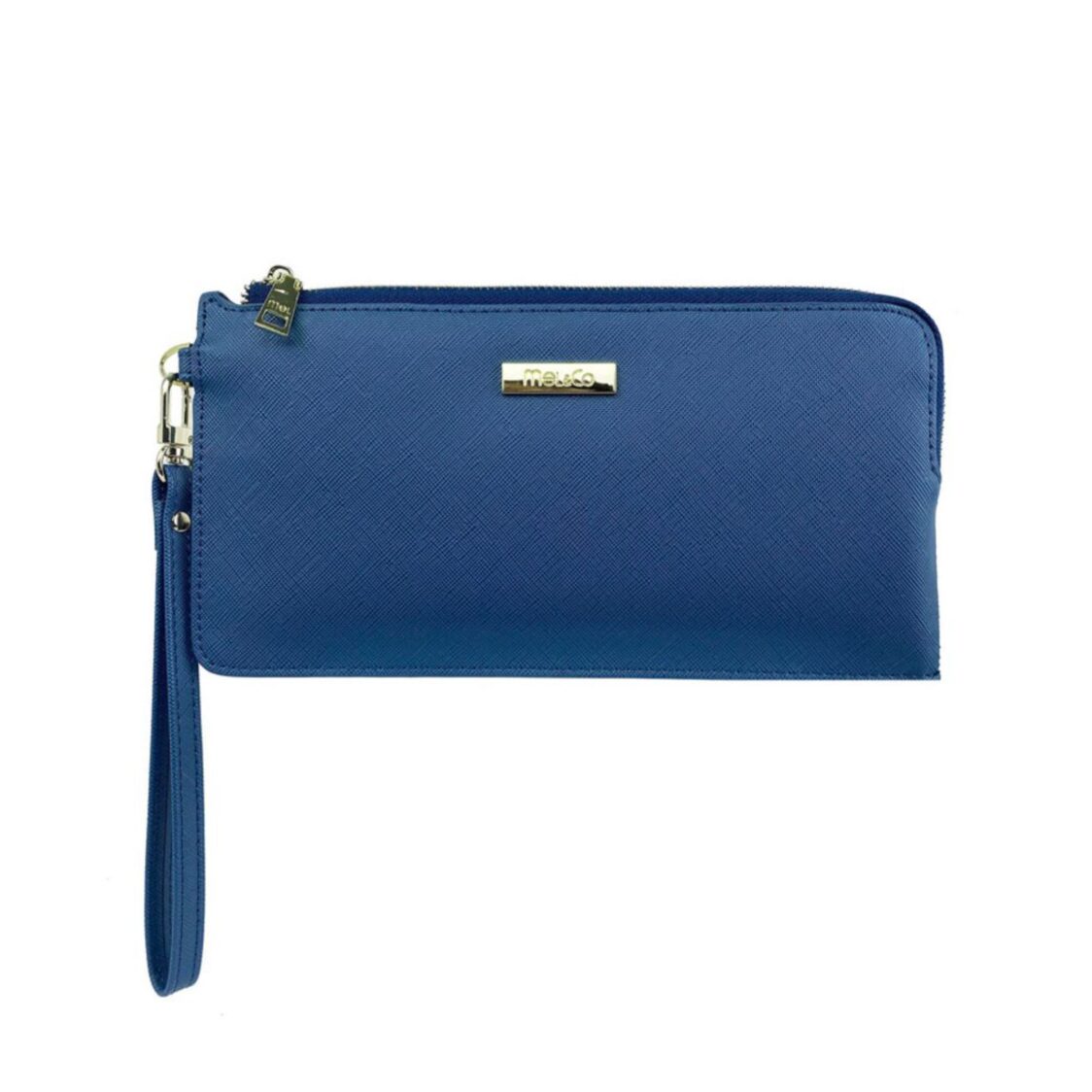 Mel&Co Saffiano Leatherette Slim Wristlet Pouch