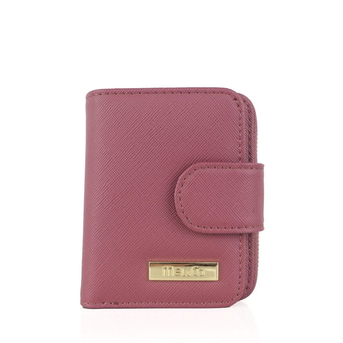 Mel&Co Saffiano Leatherette Key Holder with Zipped Gusset
