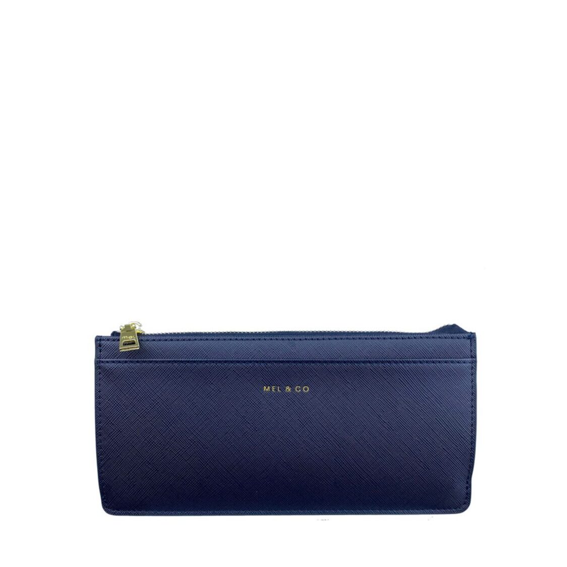 Mel&Co Saffiano-Effect Slim Long Wallet