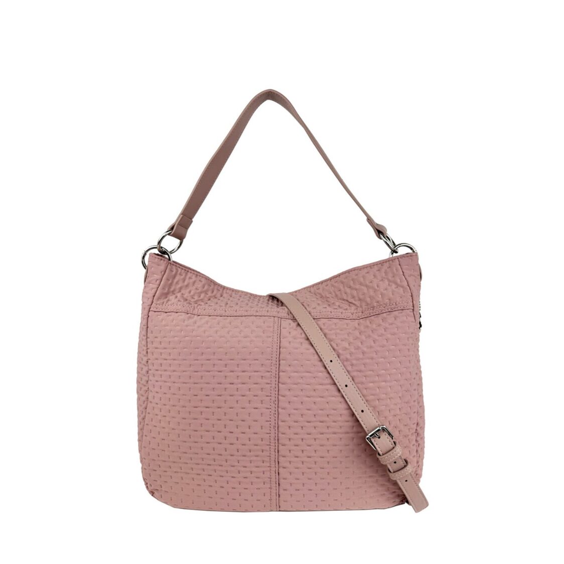 Mel&Co Embossed Nylon Single Handle Bag