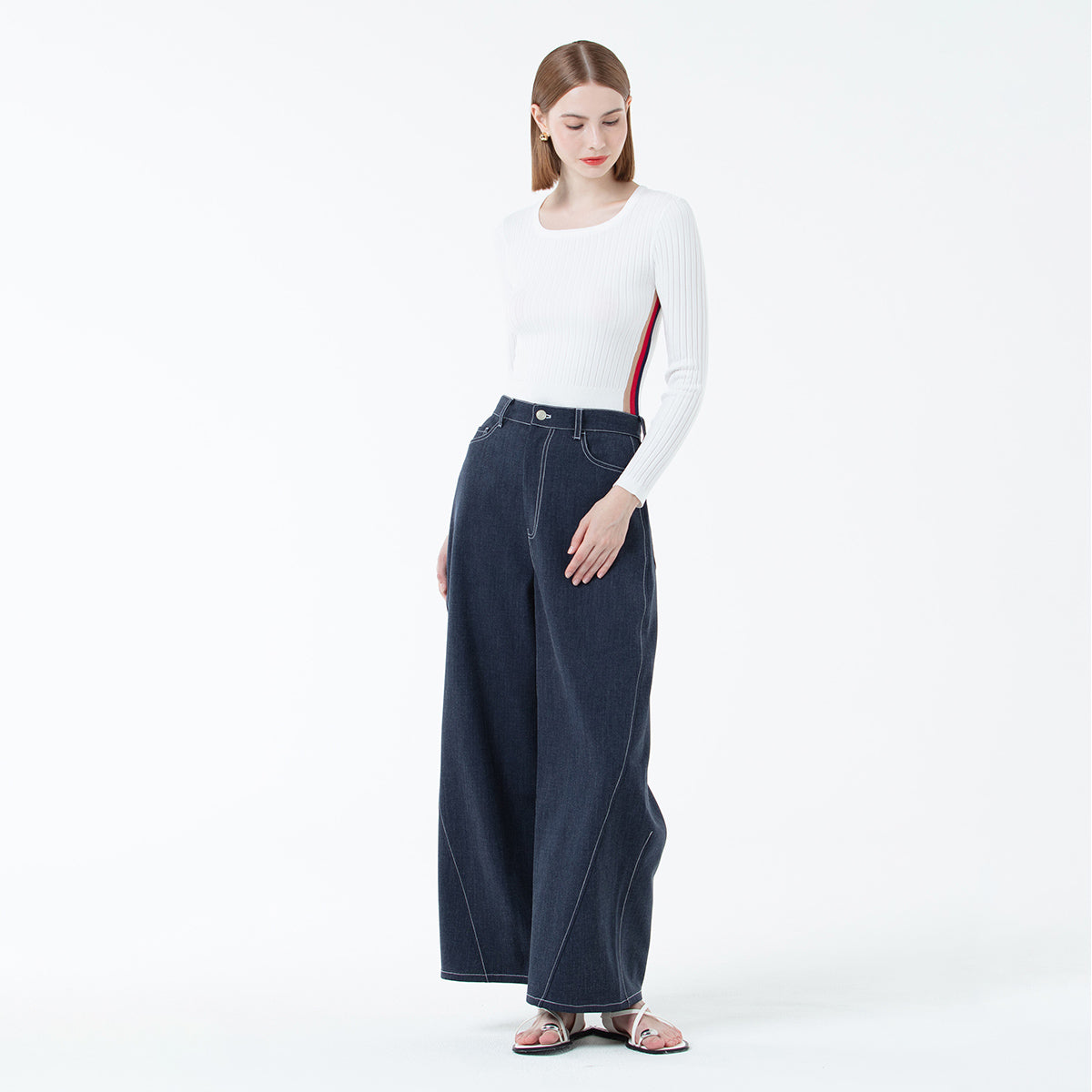 K/Woods Ribbed Cropped Sweater