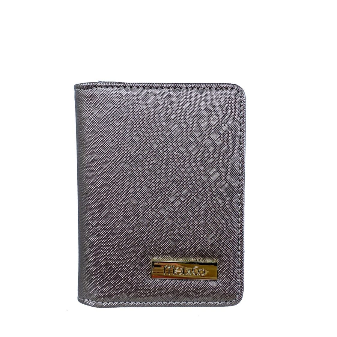 Mel&Co Saffiano Leatherette Bifold Card Holder