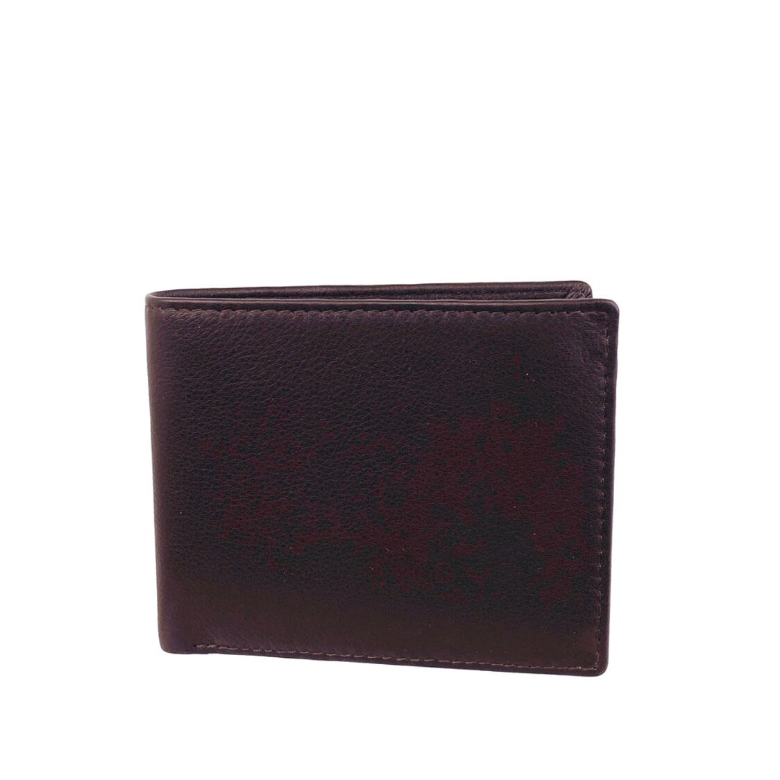 Mel&Co Genuine Leather Bi-Fold Wallet With Zip Pocket