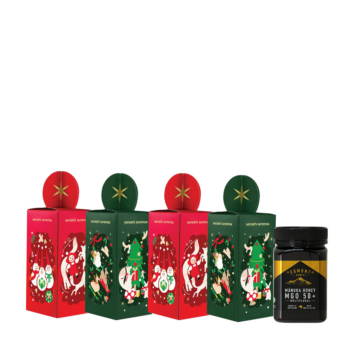 Egmont Honey Manuka MGO 50+500g with Christmas Box (4 Bottles)
