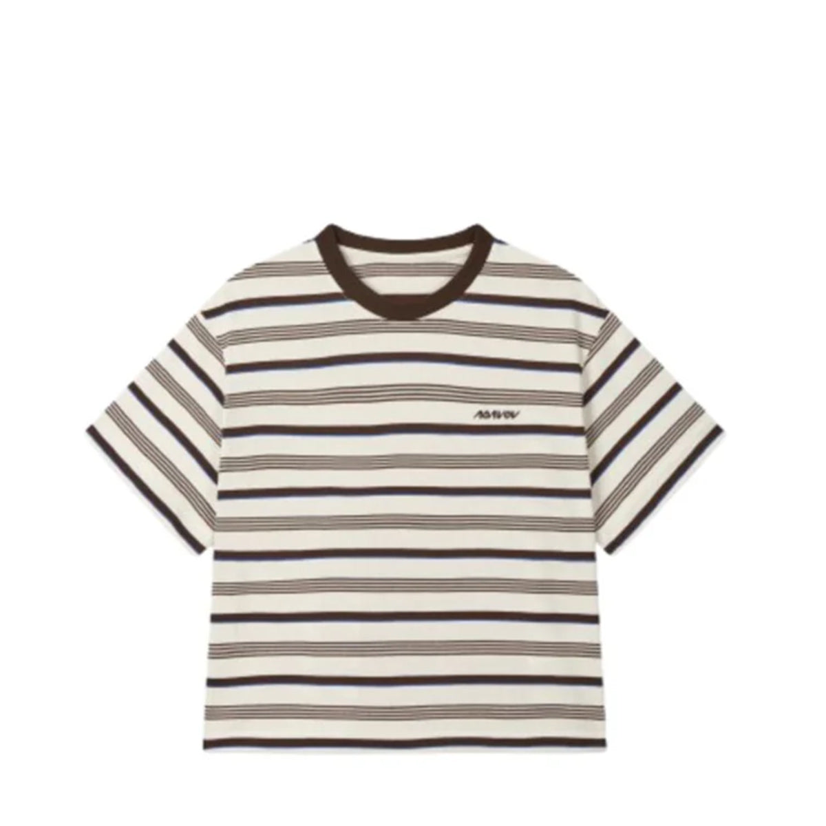 Voice Of Voices Multi Stripe Round Tshirt Cream