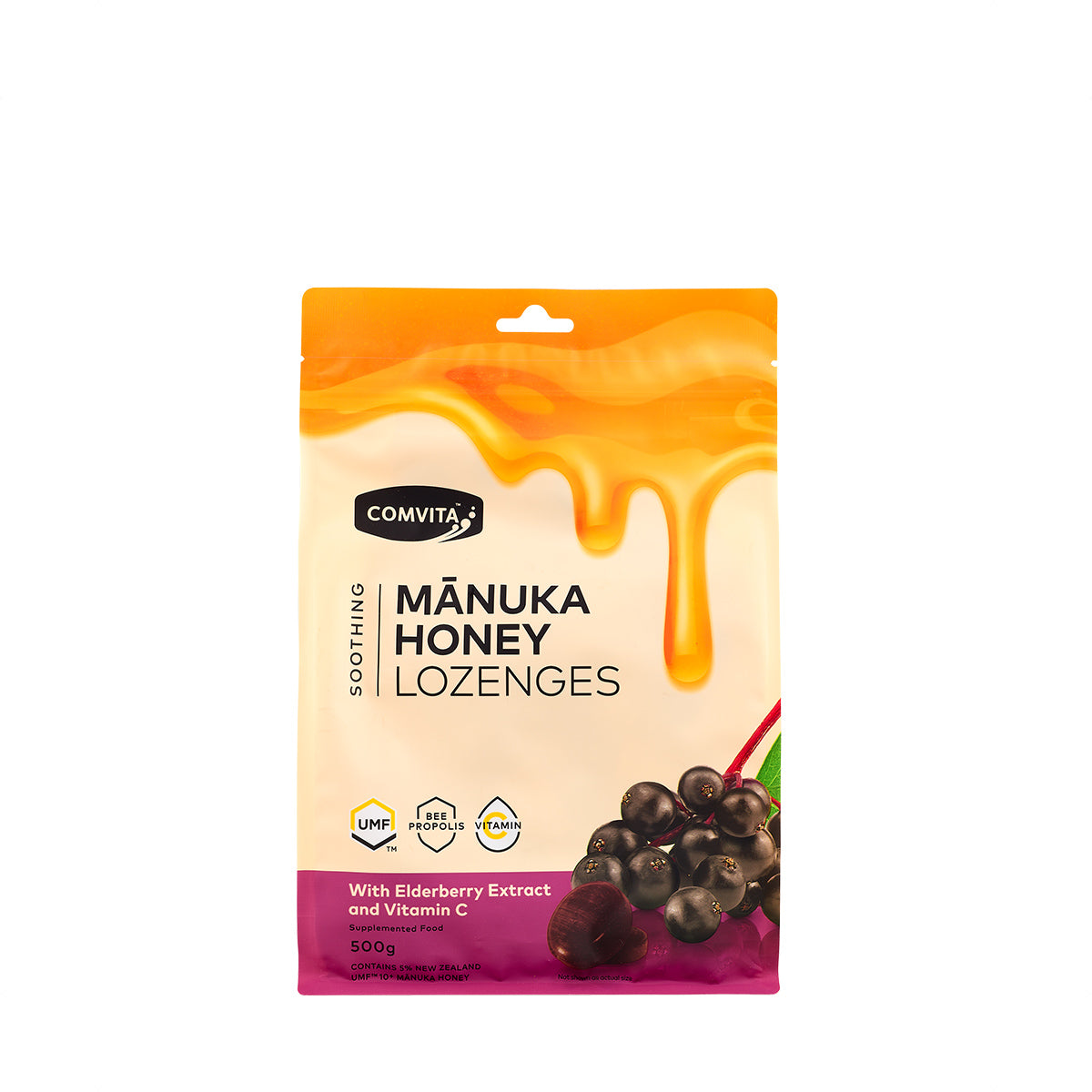 Comvita Manuka Honey Lozenges with Elderberry Extract 500g