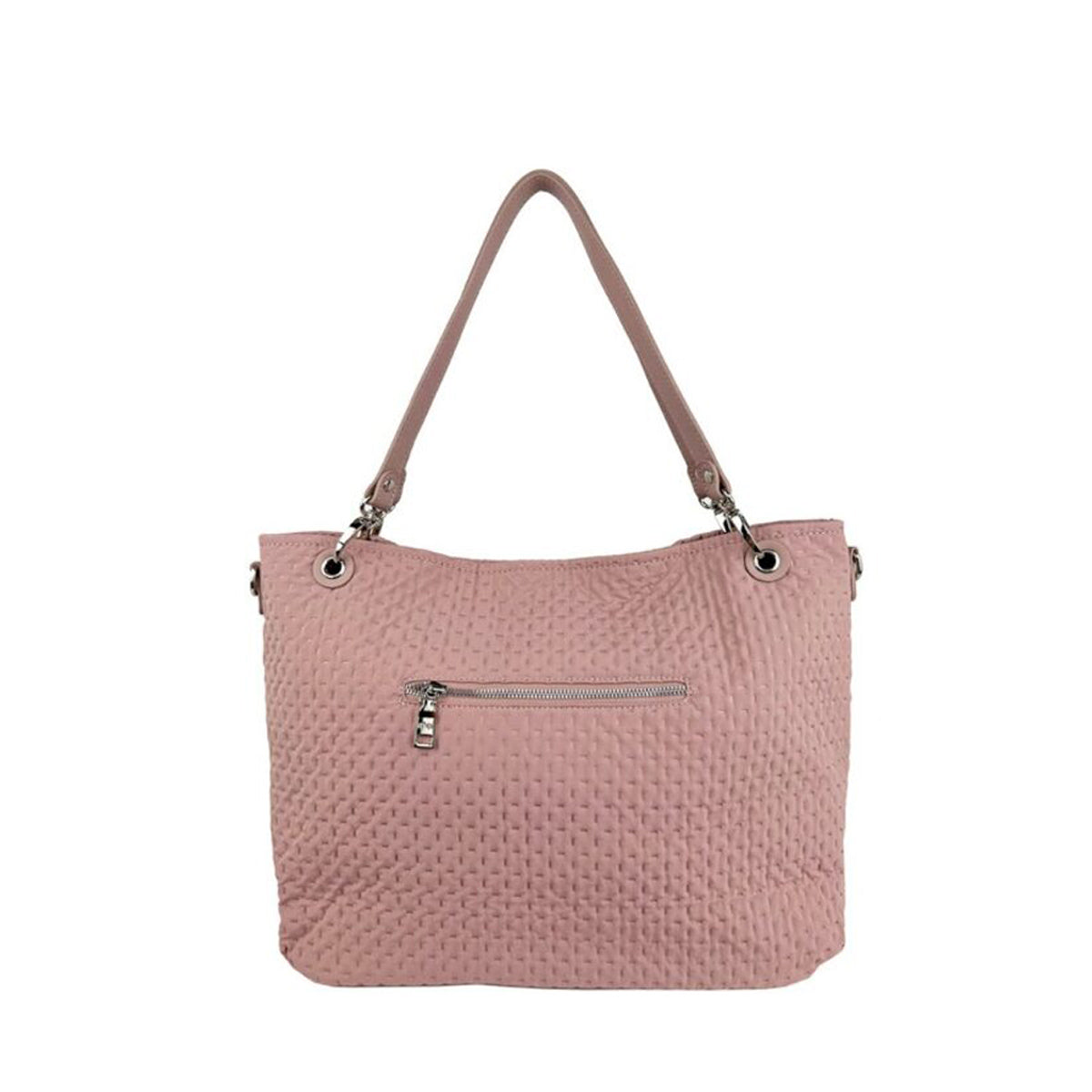 Mel&Co Embossed Nylon Double Handle Bag