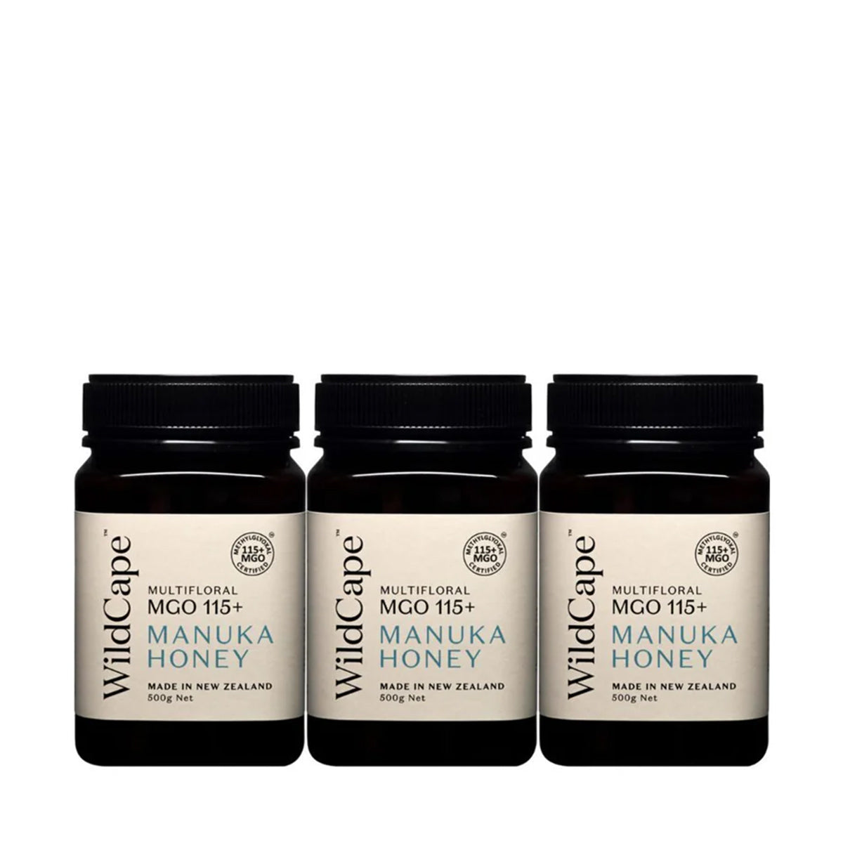 WildCape Manuka MGO 115+ 500G (3 Bottles)