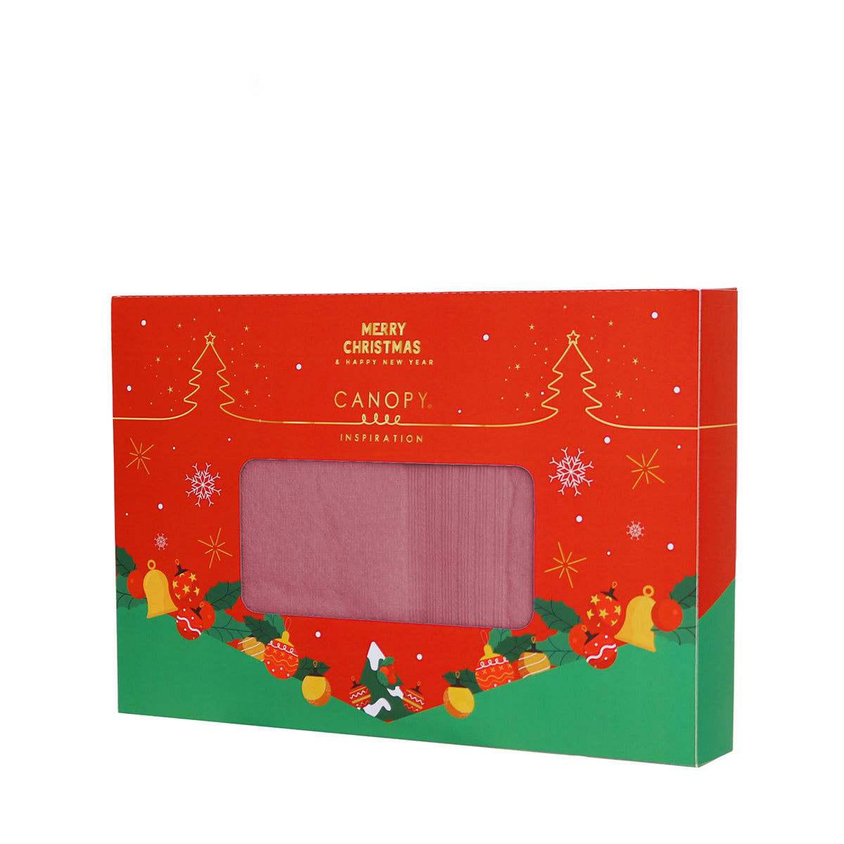 Canopy Xmas Gift Box Cotton Bath Towel 68x137cm