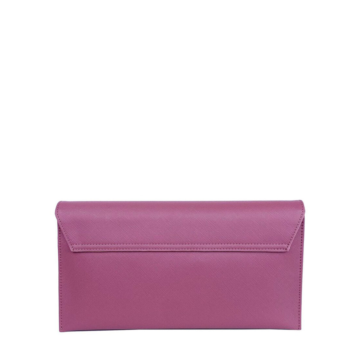 Mel&Co Saffiano Leatherette Envelope Clutch with Chain