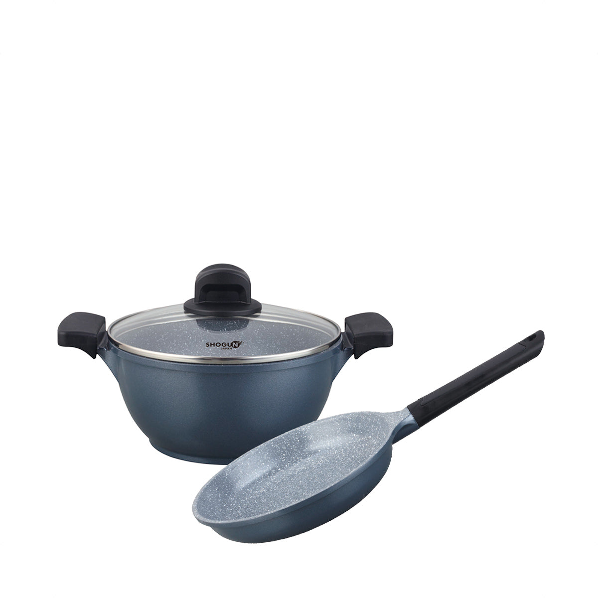La Gourmet Shogun Kyoto 24cm Casserole + 24cm Frypan Ceramic Cooking Set (LGSM417916 + LGSM417954)
