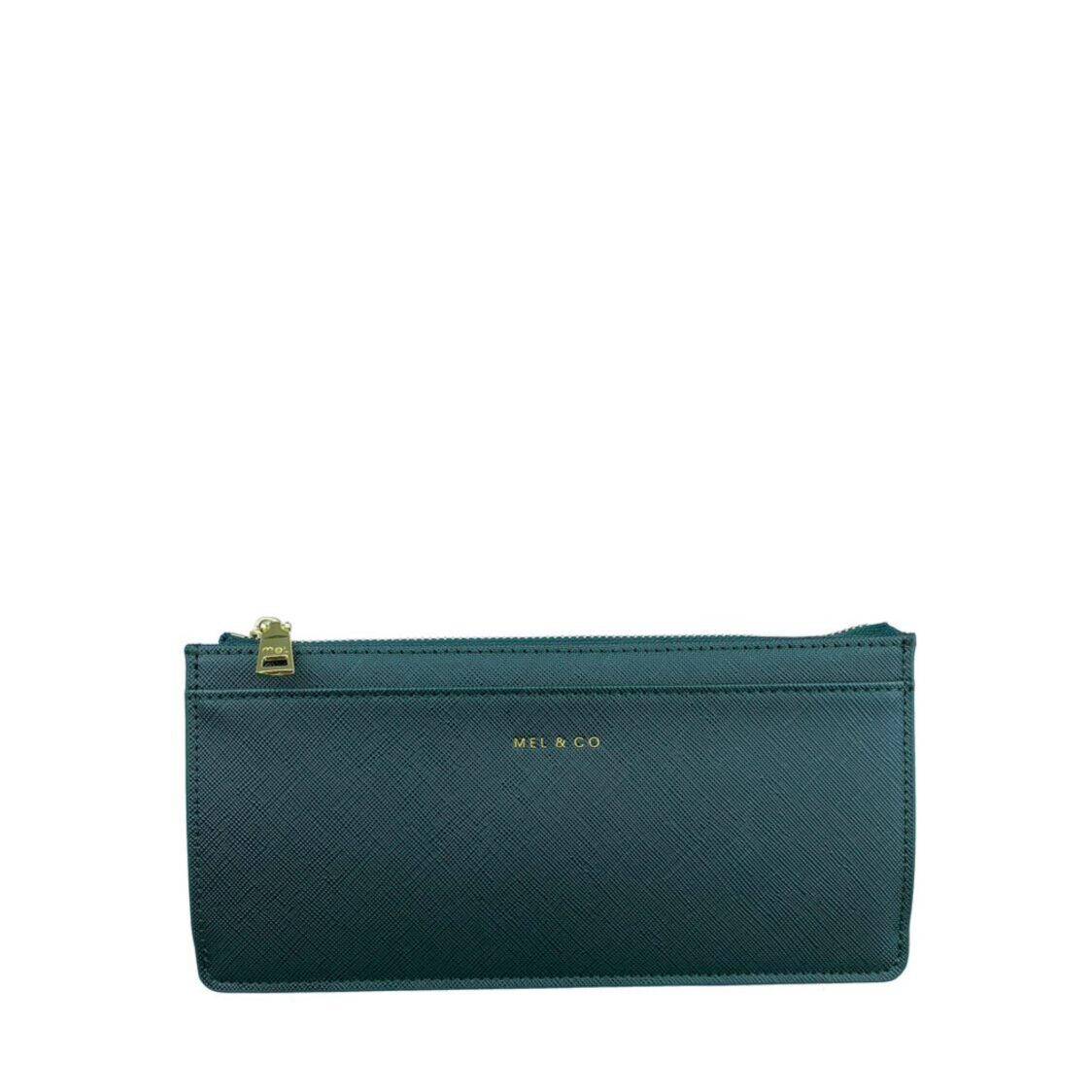 Mel&Co Saffiano-Effect Slim Long Wallet