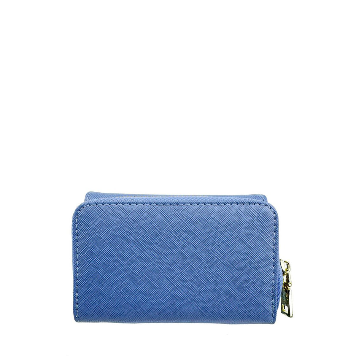 Mel&Co Saffiano-Effect Compact Tri-Fold Wallet