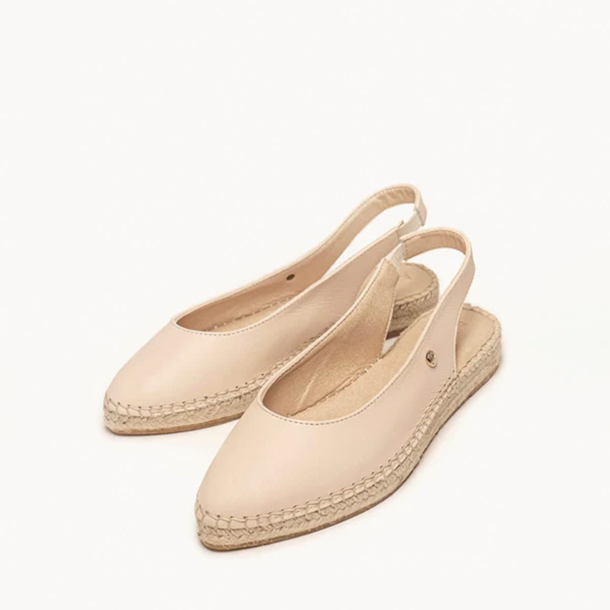 Alhamas Pointy Toe Camellia Slingback Platform Espadrille