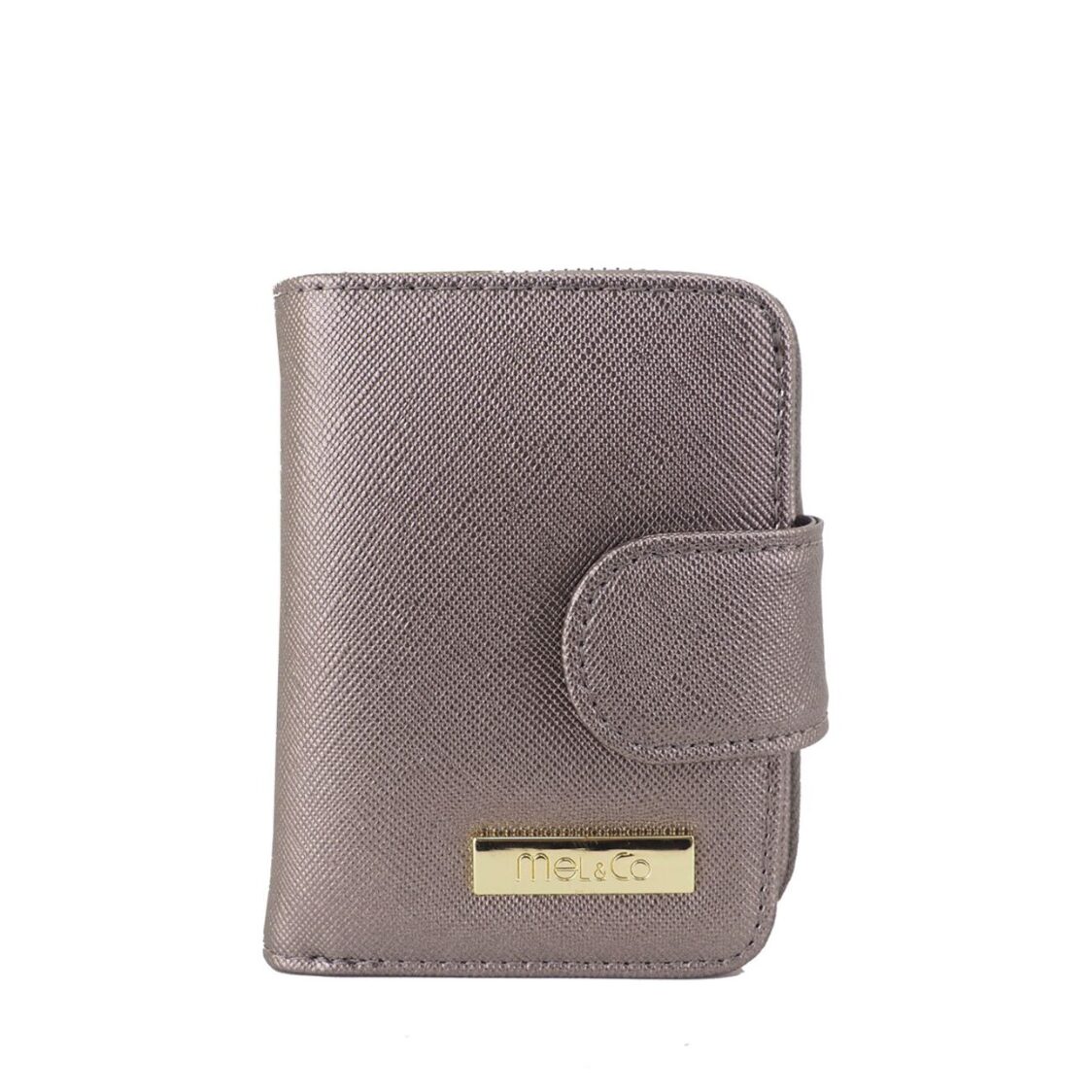 Mel&Co Saffiano Leatherette Key Holder with Zipped Gusset