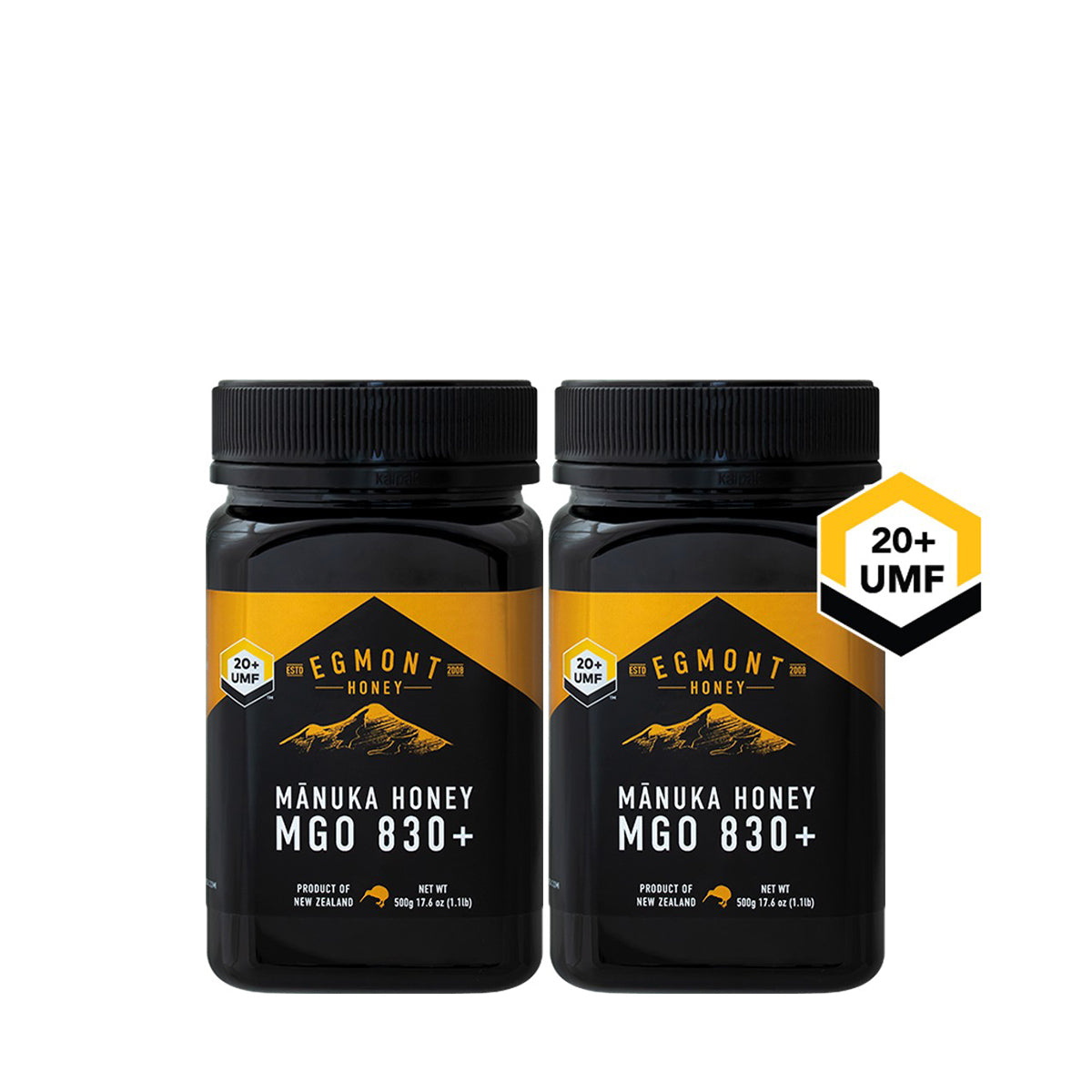 Egmont Honey Manuka UMF 20+ 500g (2 Bottles)