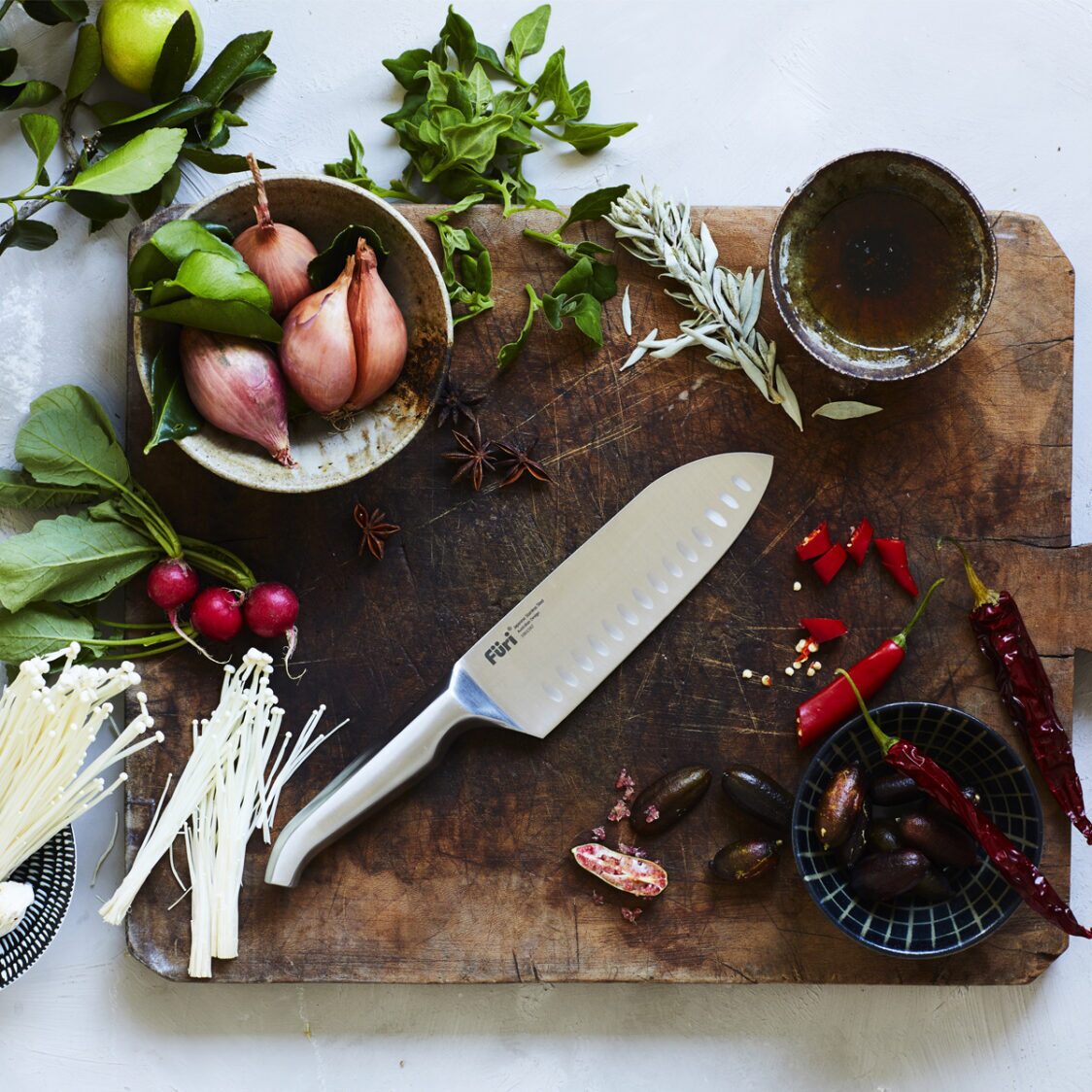 Furi Pro East West Santoku Knife 17cm