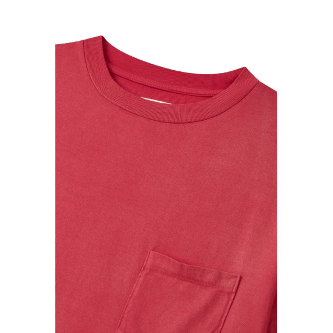Man On The Boon Made In Usa Washed Pocket T Shirt Red
