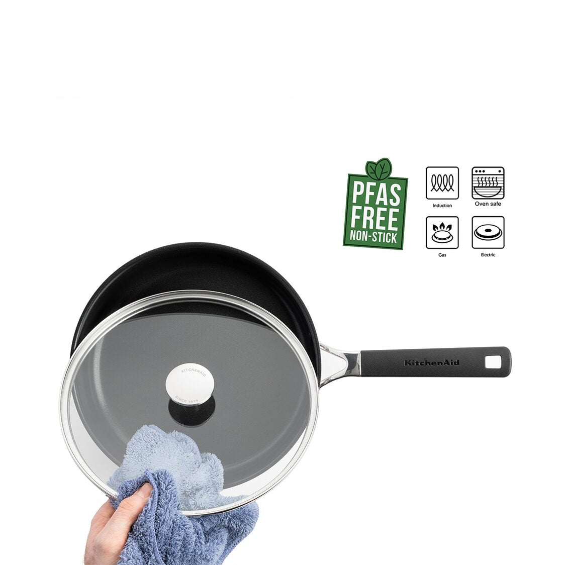 Kitchenaid Classic Stainless Steel 26cm Healthy Ceramic Skillet KACC697848