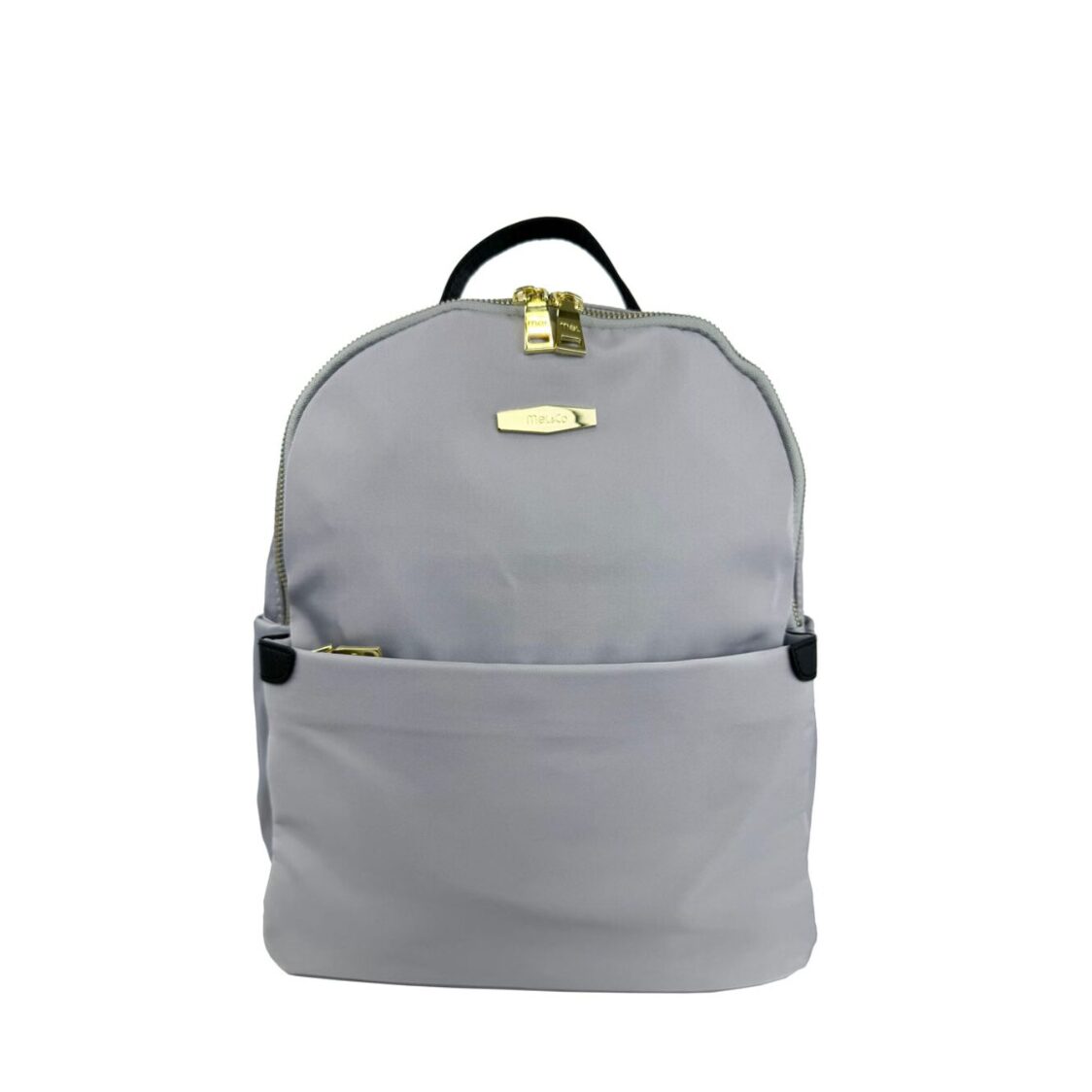 Mel&Co Basic Nylon Round Top Backpack Grey