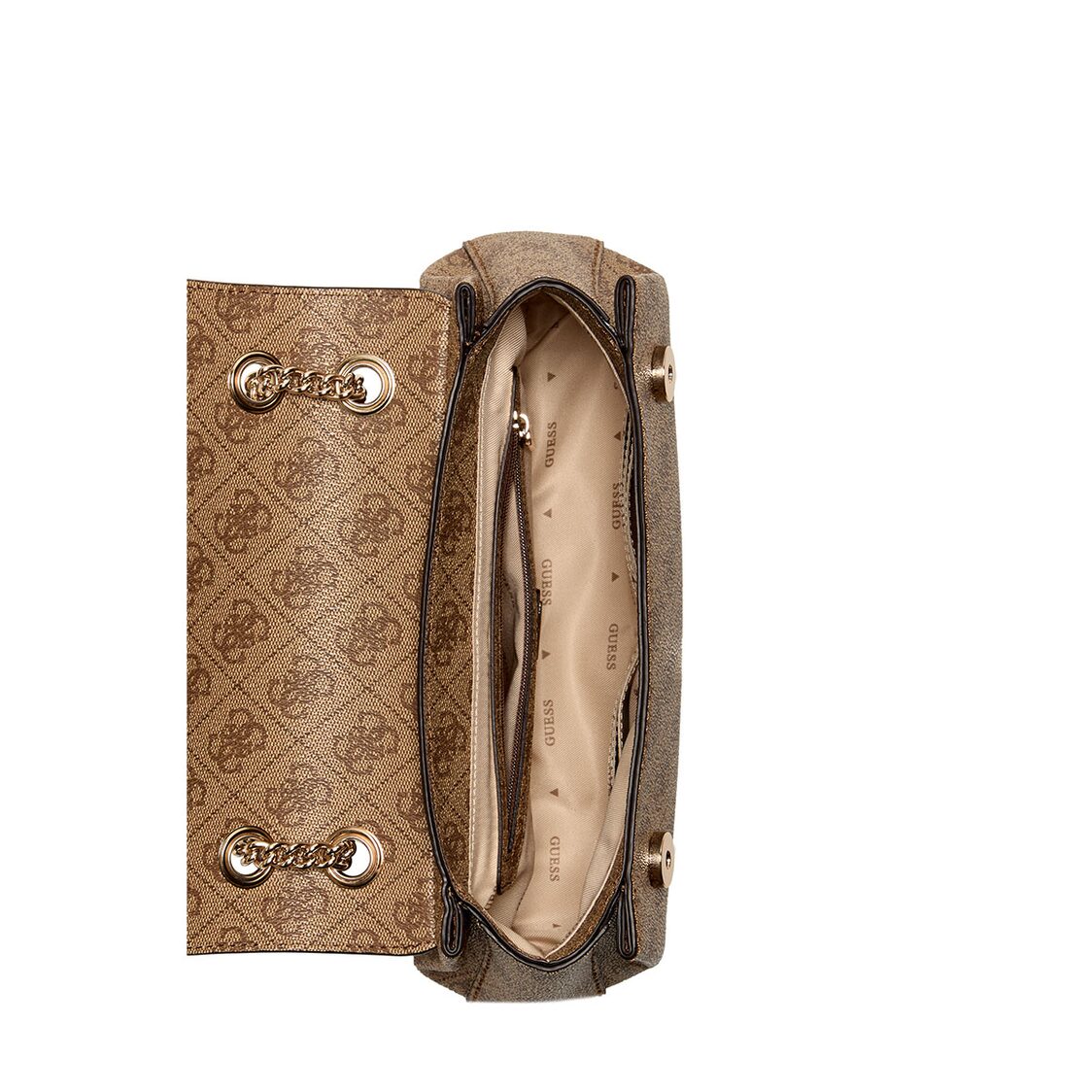 Guess Katya Convertible Xbody Flap - Latte Logo