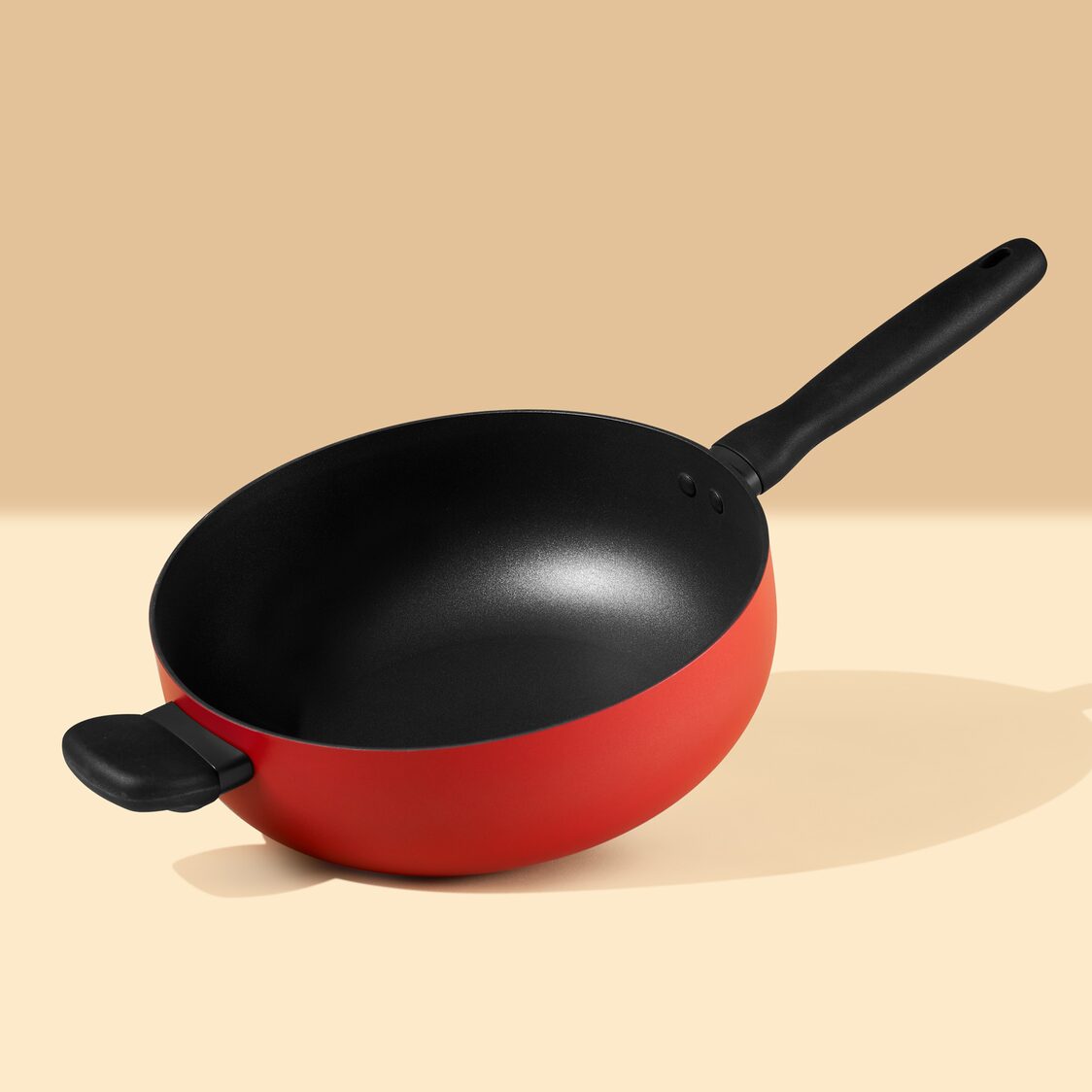 Meyer Bauhaus Nonstick 26cm | 3.8L Roma Red Open Chef's Pan (Induction) 13385
