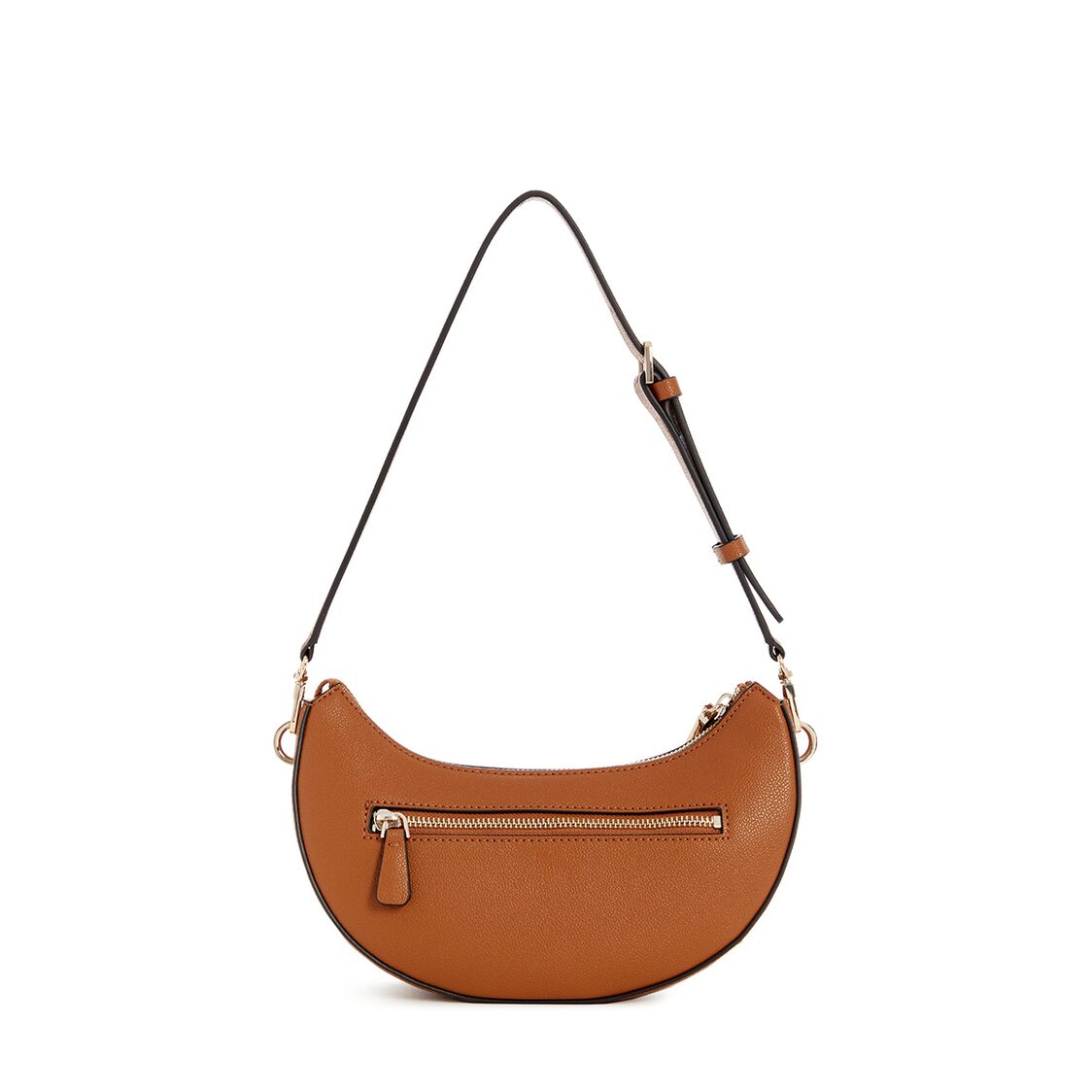 Guess Nastra Top Zip Shoulder Bag, Caramel