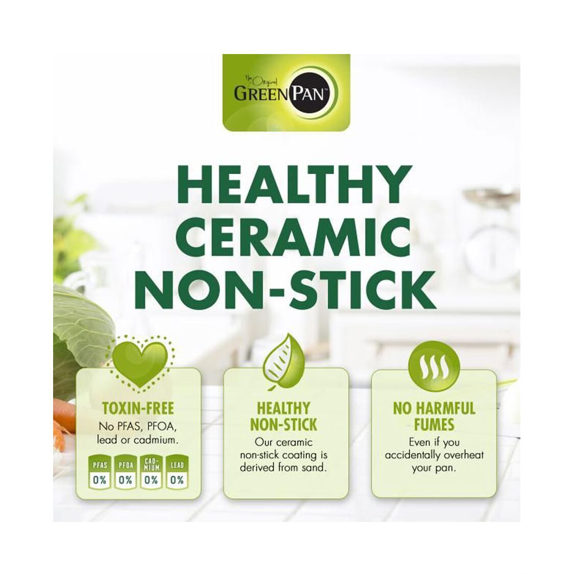 Greenpan Greenchef Ceramic Deep Frypan Diamond Red 28cm 659570