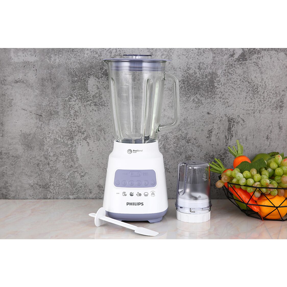 Philips Series 5000 Blender with Dry Mill 700W, Plastic Jar (HR2221/01)