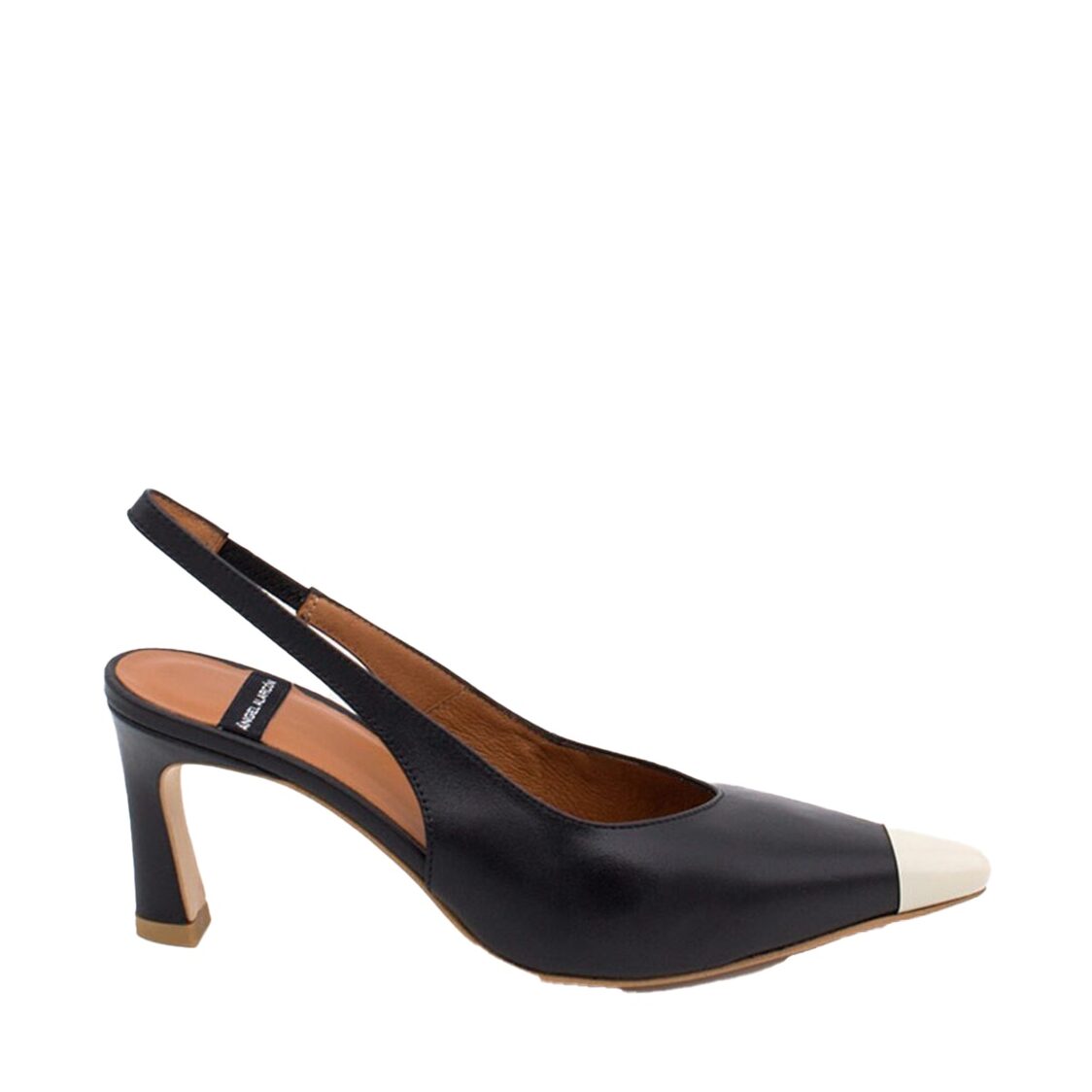Angel Alarcon Slingback Crim Leather Pointy Toe Heel - Black - Metro Singapore Departmental Store - Celebrating 69 Years in SG
