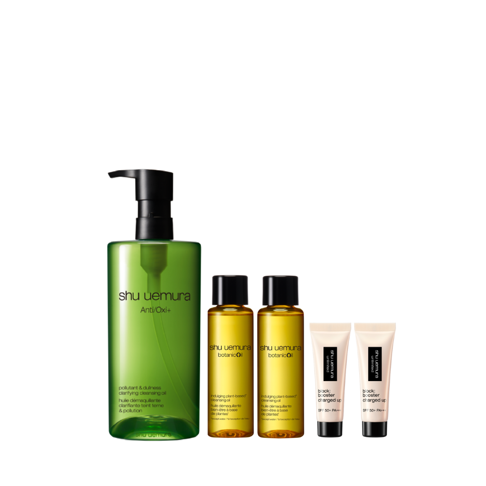 Shu Uemura Anti/Oxi+ Pollutant & Dullness Clarifying Cleansing Oil 450ml Set (worth $250)