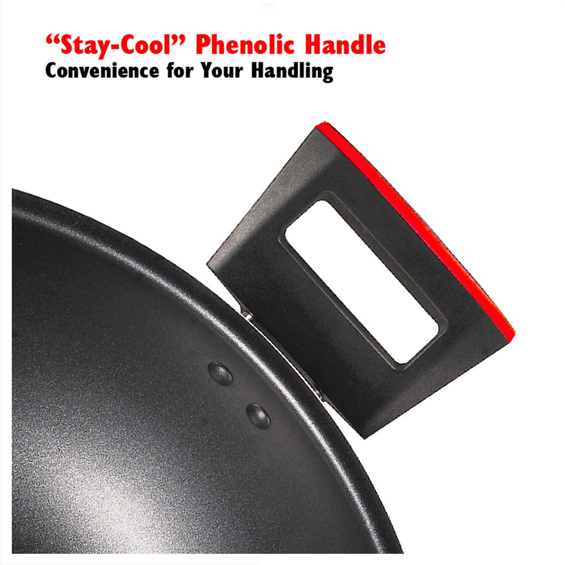 ASD Gusto Red 36cm I.H. Non - Stick Wok with S/Steel Cover (HP8536 - RDIH) - Metro Singapore Departmental Store - Celebrating 69 Years in SG