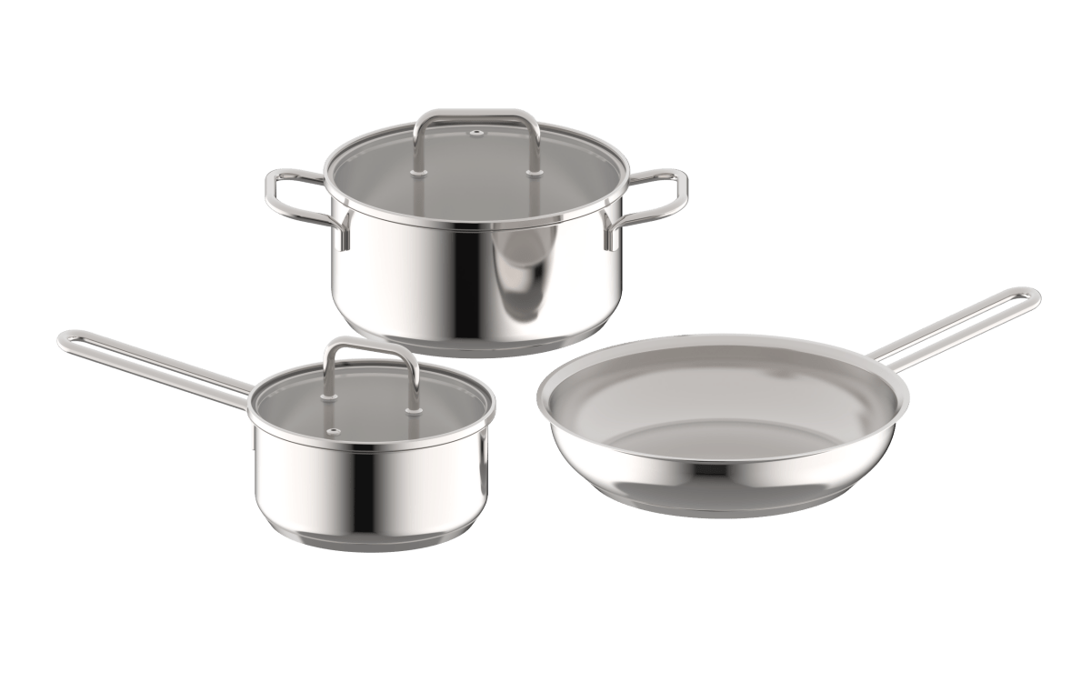 ASD Lumiere 3-pc Stainless Steel Cookware Set (ADTHSS01001) - Metro Singapore Departmental Store - Celebrating 69 Years in SG