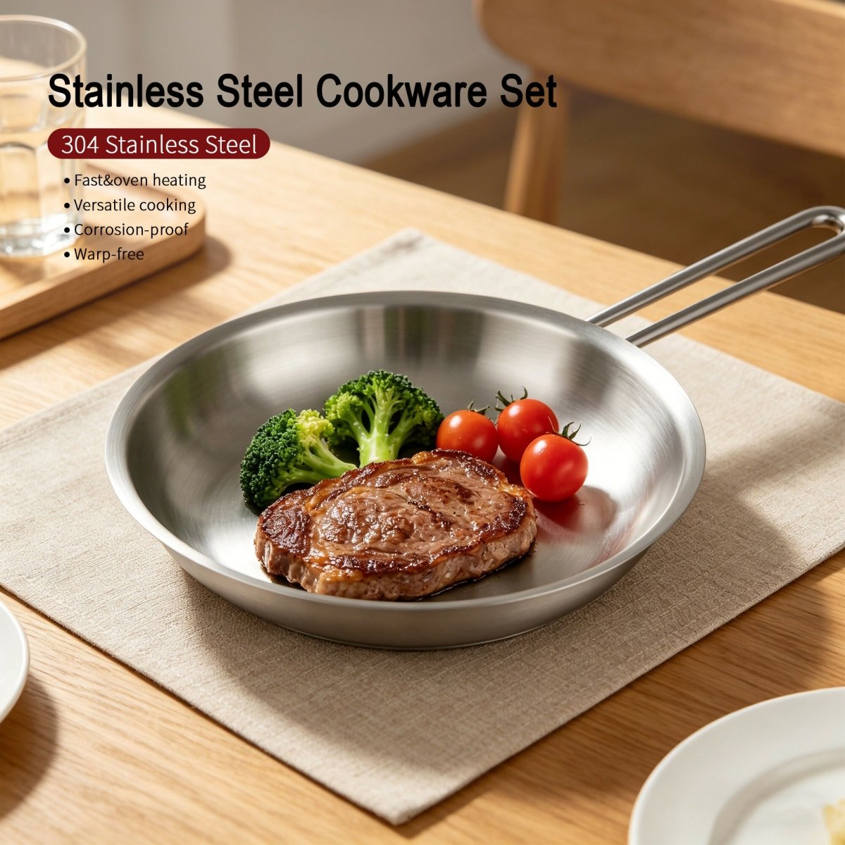ASD Lumiere 3-pc Stainless Steel Cookware Set (ADTHSS01001) - Metro Singapore Departmental Store - Celebrating 69 Years in SG