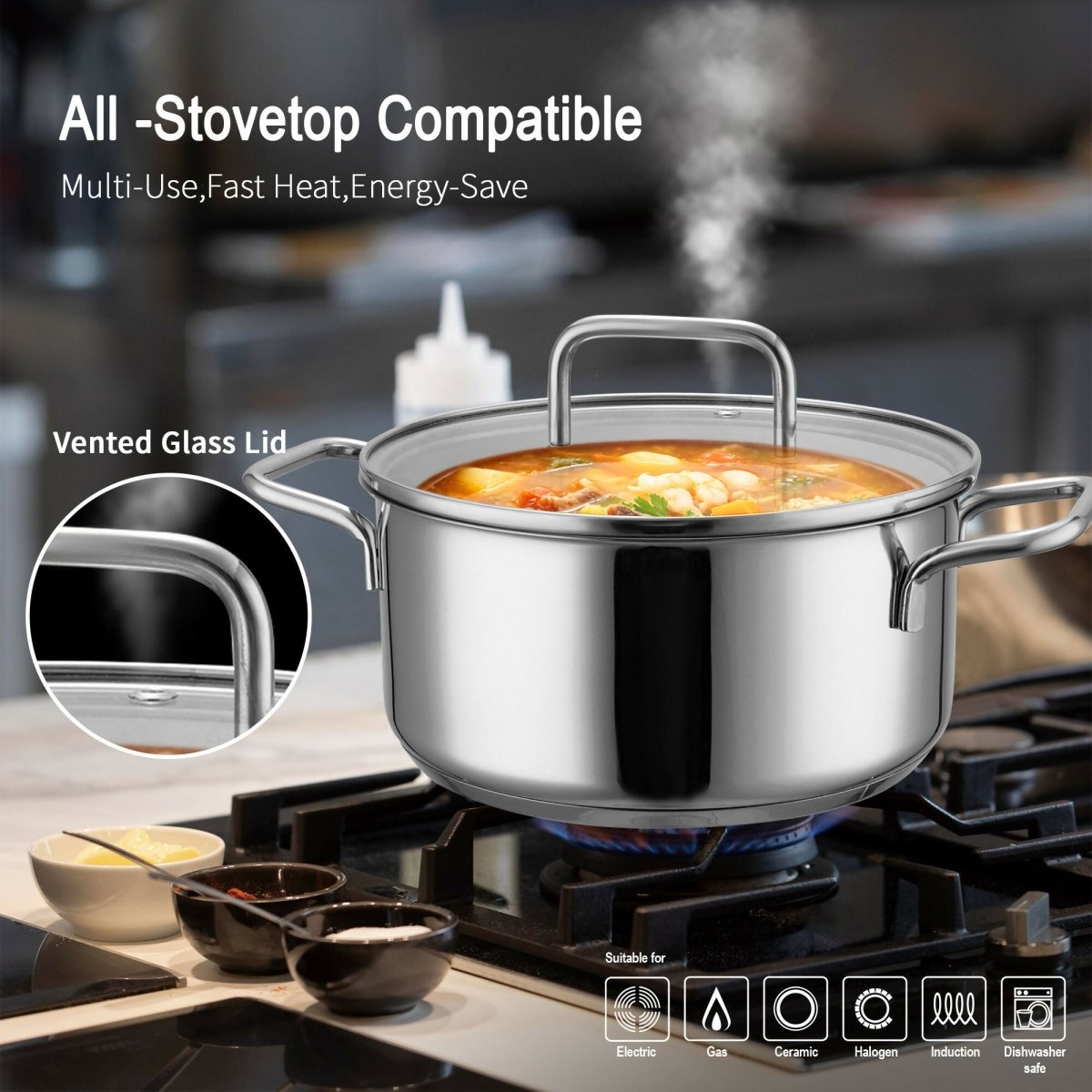 ASD Lumiere 3-pc Stainless Steel Cookware Set (ADTHSS01001) - Metro Singapore Departmental Store - Celebrating 69 Years in SG