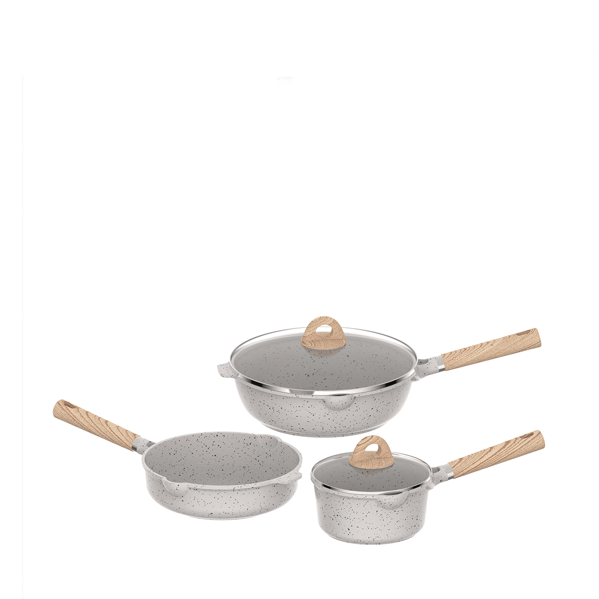 ASD Natura Grandeur I.H. 3-pc Die Cast Cookware Set (ADTHDC01001) - Metro Singapore Departmental Store - Celebrating 69 Years in SG