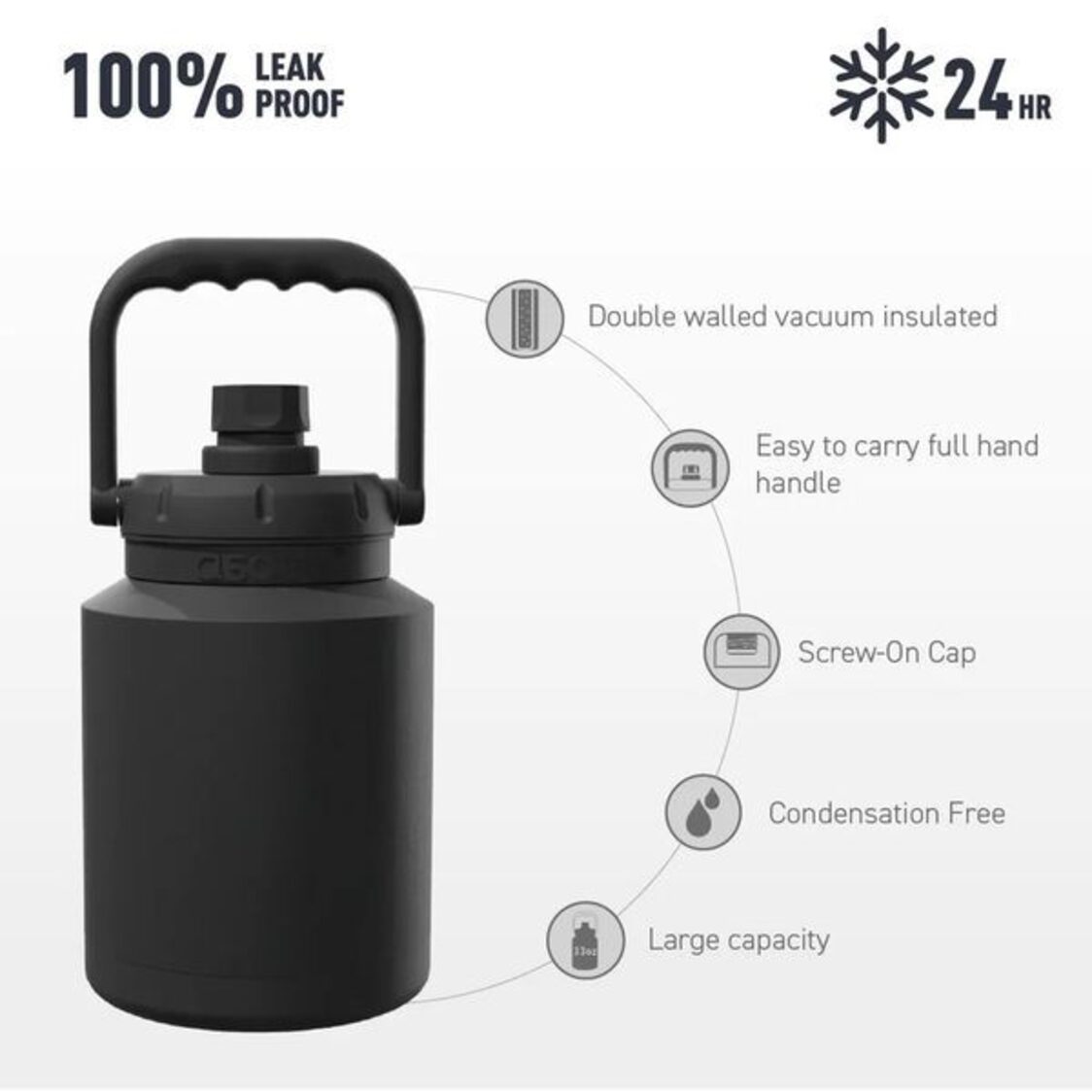 Asobu Mini Jug Black 1.0L - Metro Singapore Departmental Store - Celebrating 69 Years in SG