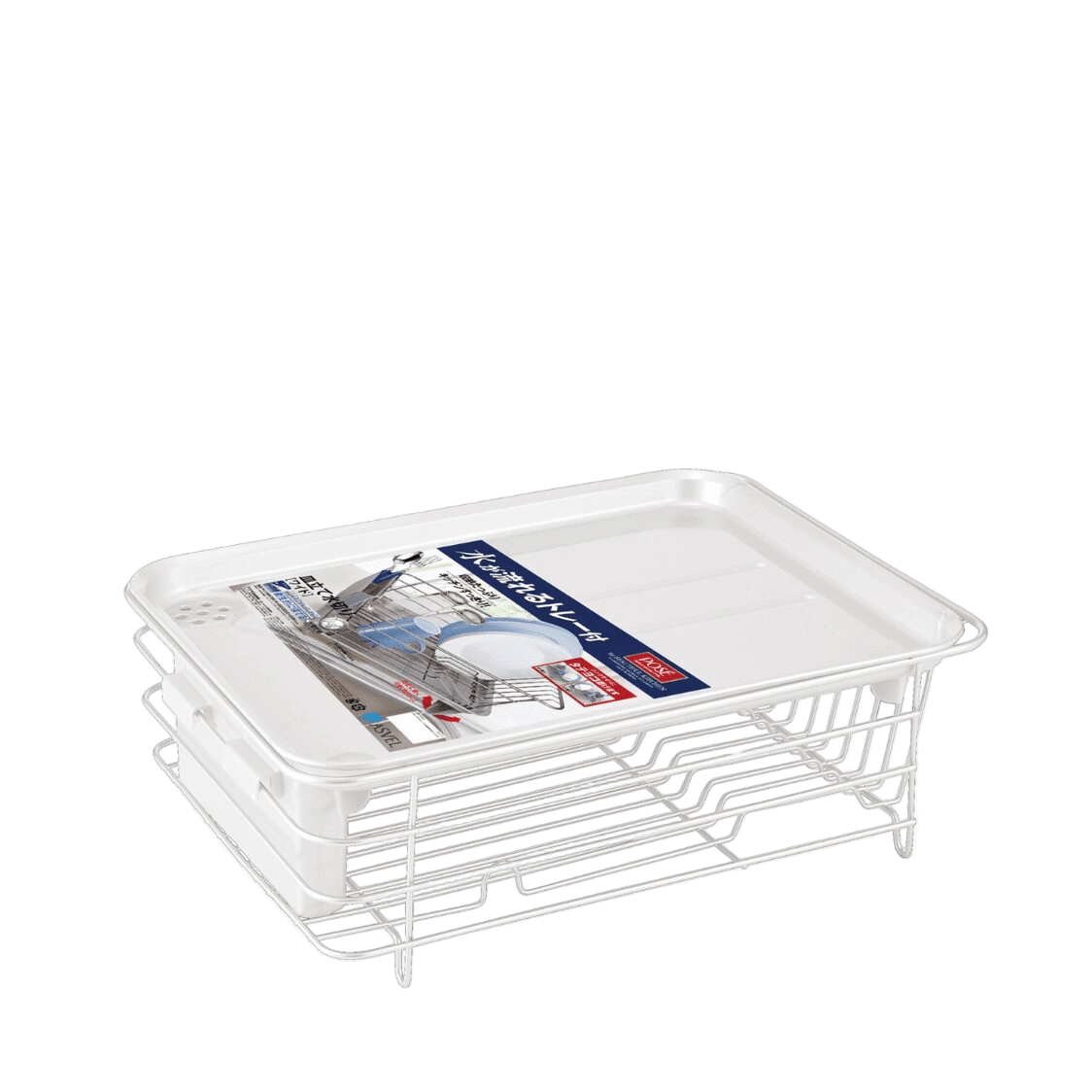 Asvel Dish Drainer with Tray & Coat White 5530WH - Metro Singapore Departmental Store - Celebrating 69 Years in SG