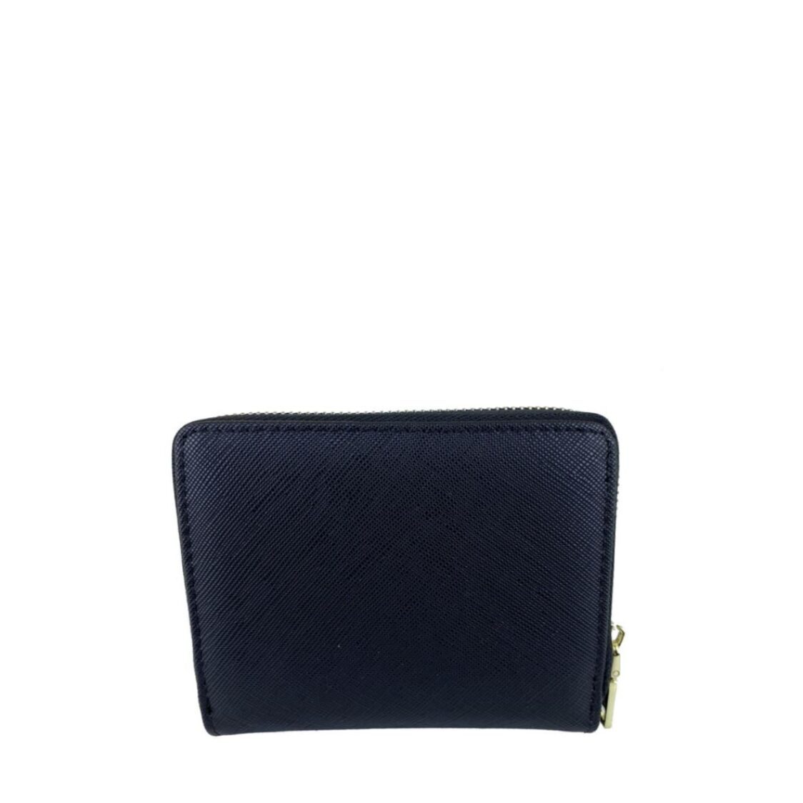 Mel&Co Saffiano Leatherette Bifold Zip Coin Card Wallet