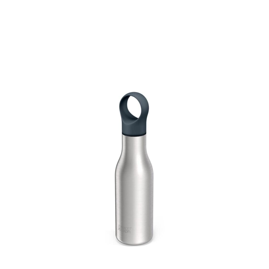 Joseph Joseph Loop 500ml Stainless Steel Vacuum Insulated Water Bottle - Anthracite