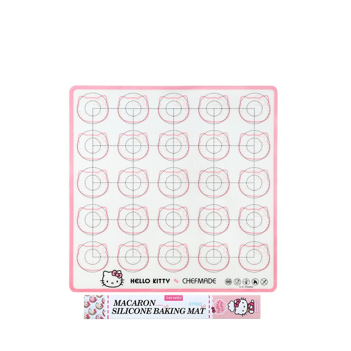 Chefmade Silicone Macaron Baking Mat 27cm Pink Hello Kitty (1898cm-KT7053)