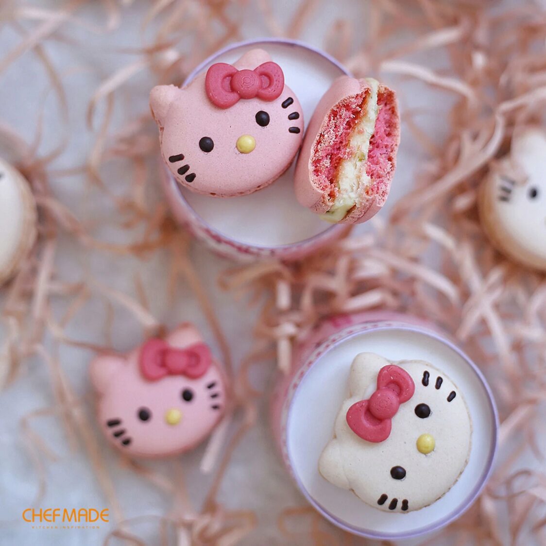 Chefmade Silicone Macaron Baking Mat 27cm Pink Hello Kitty (1898cm-KT7053)